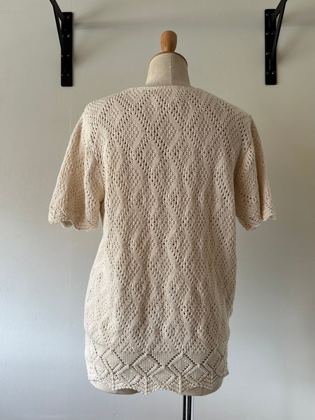 short sleeve knit cardigan