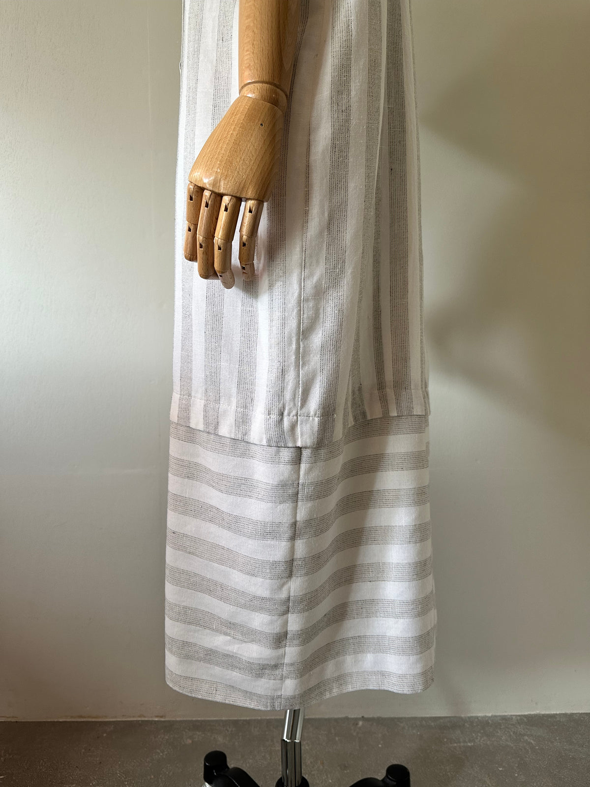 stripe switching dress