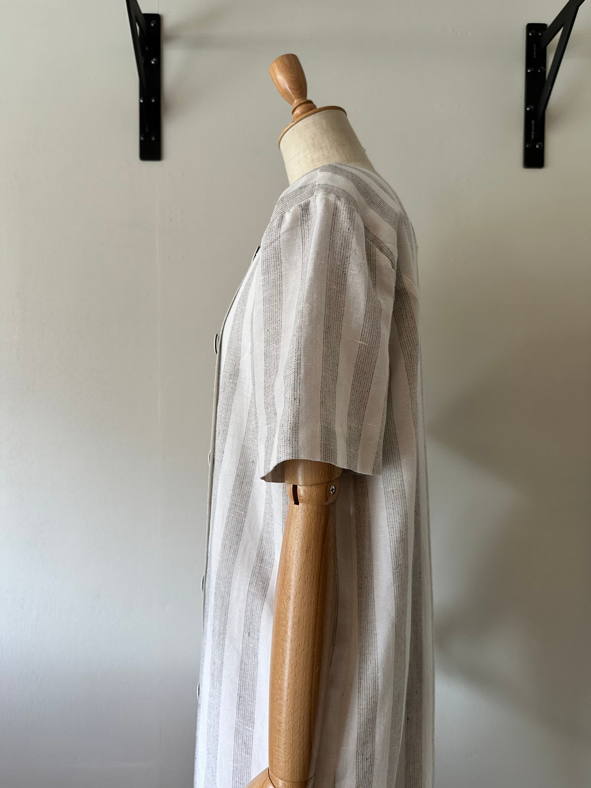 stripe switching dress