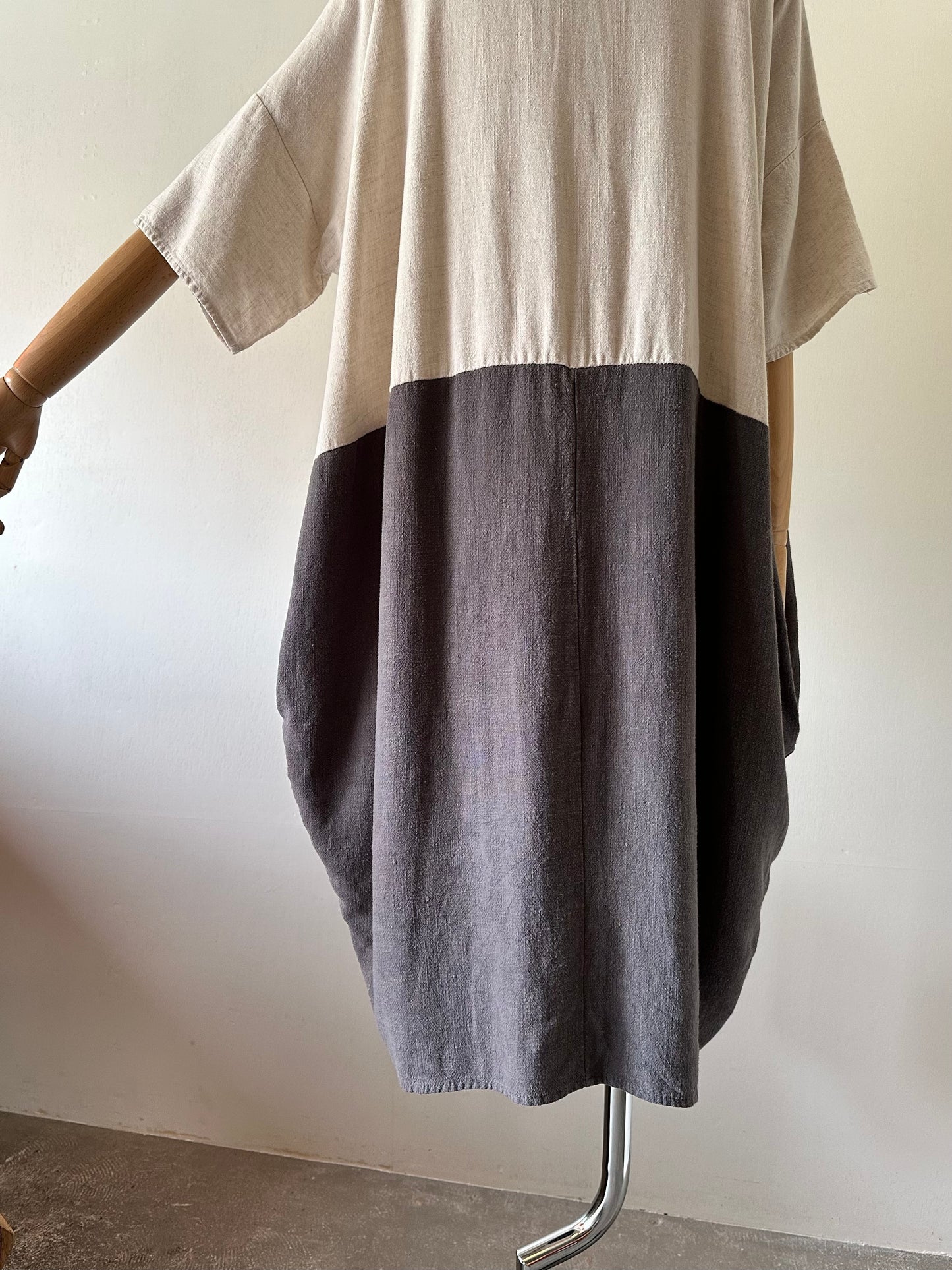 bicolor tunic dress