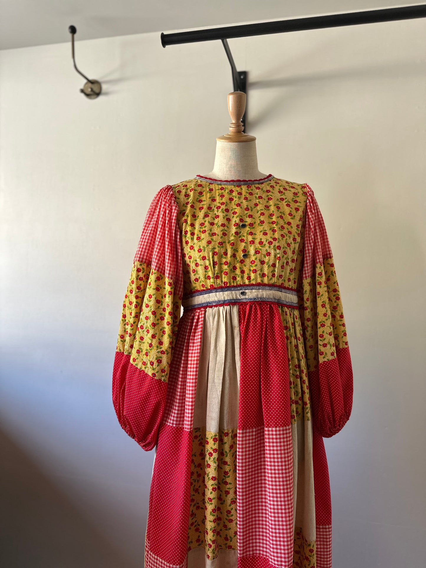 patchwork maxi dress