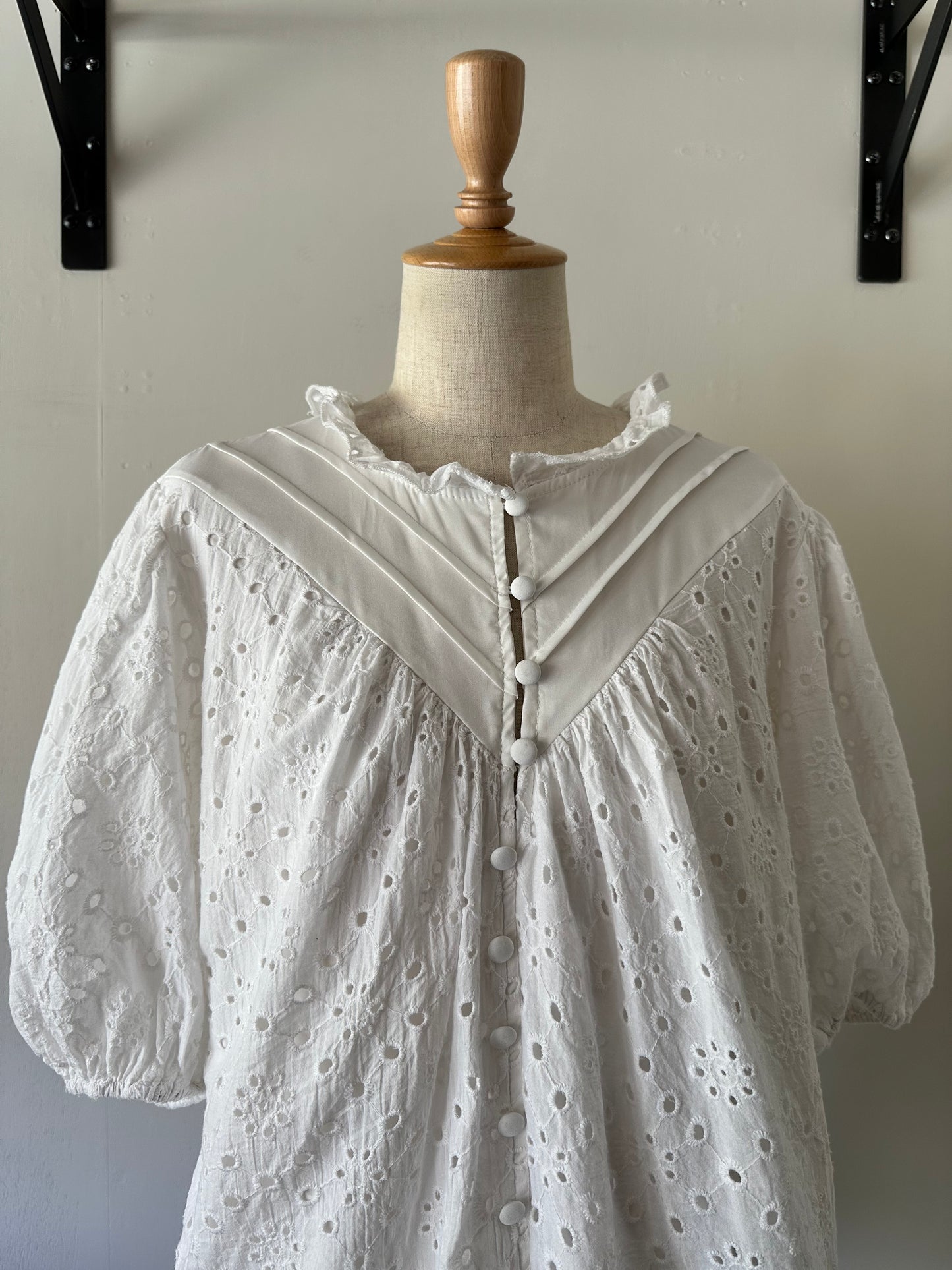 eyelet lace blouse