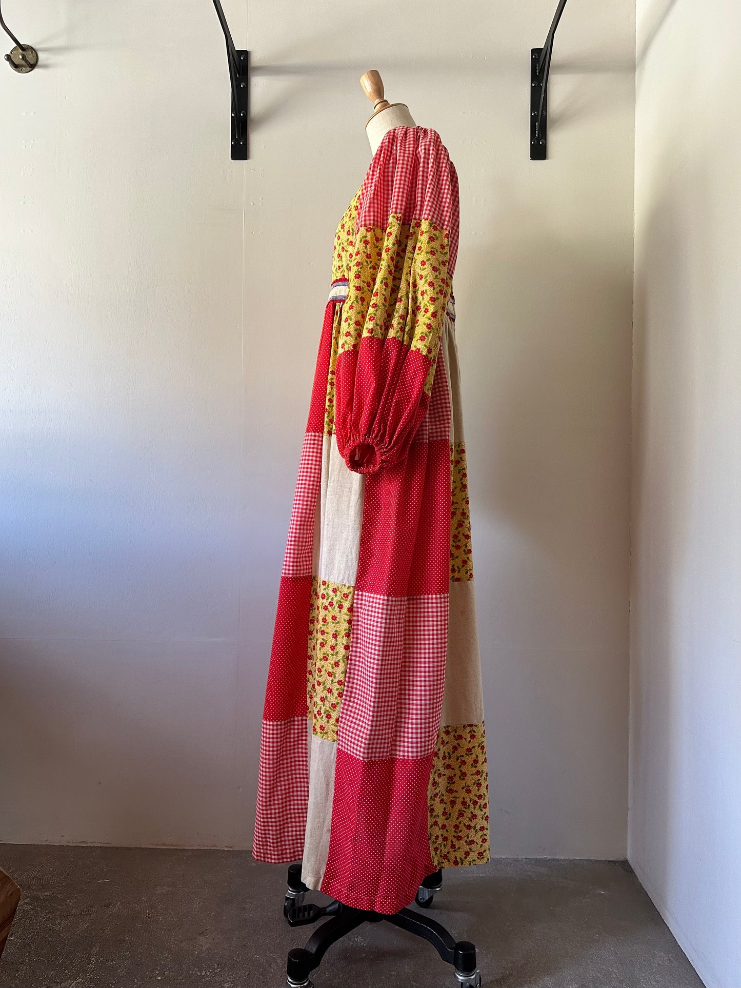 patchwork maxi dress