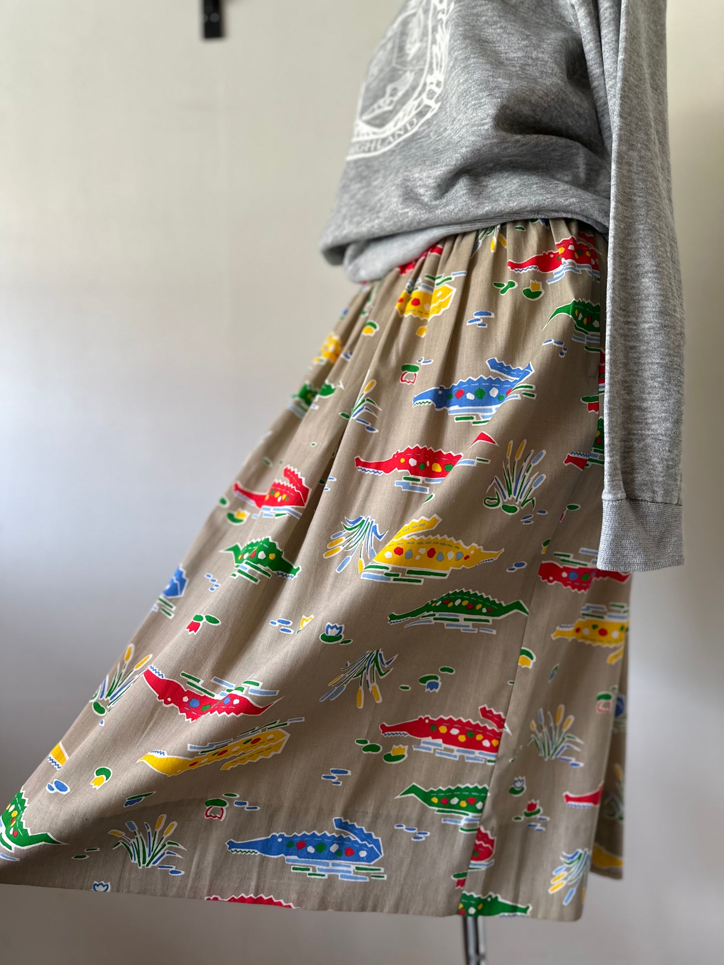 crocodile pattern skirt