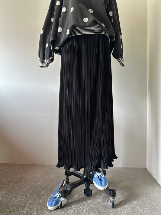 pleats maxi skirt
