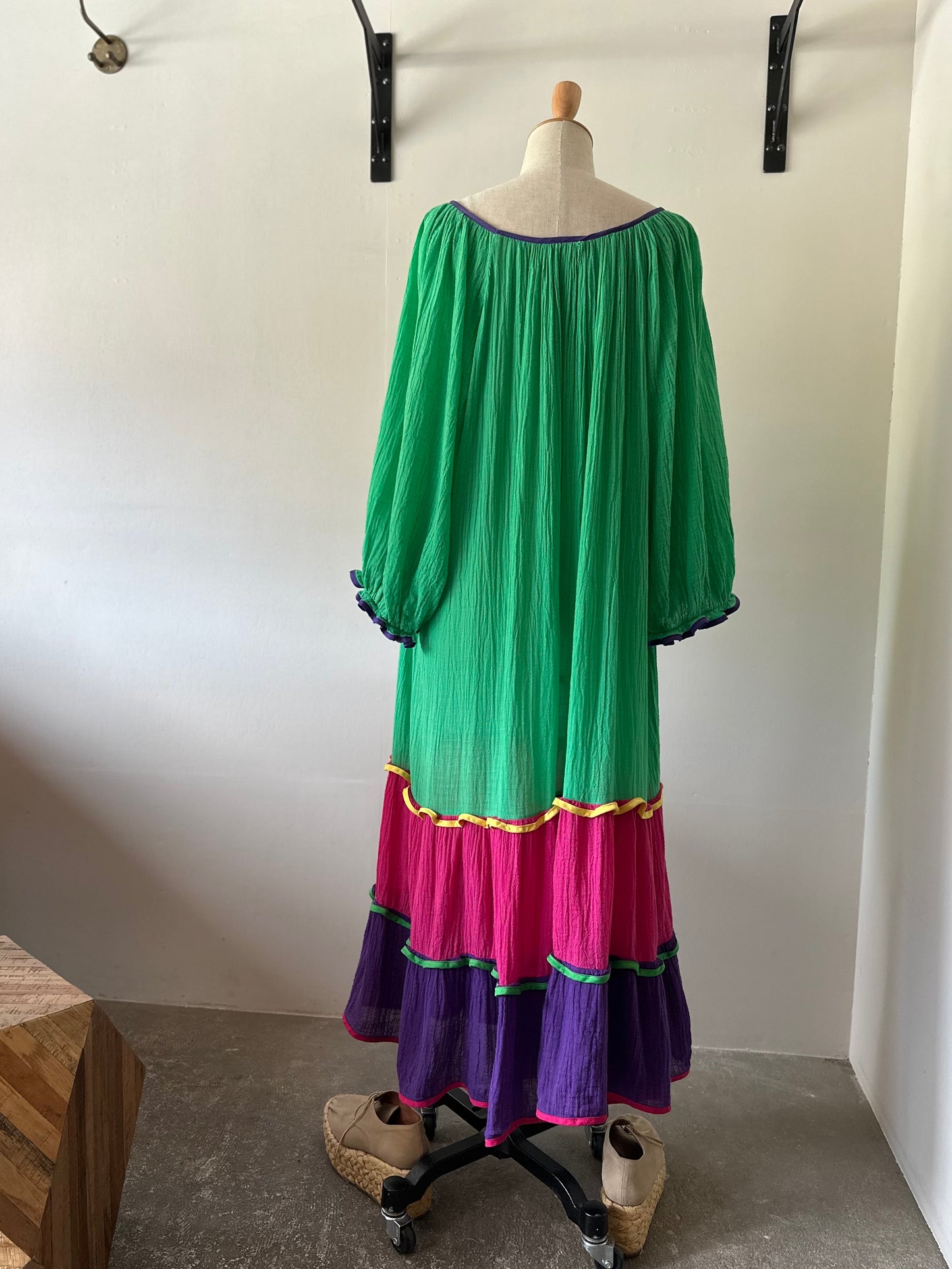cotton tiered dress