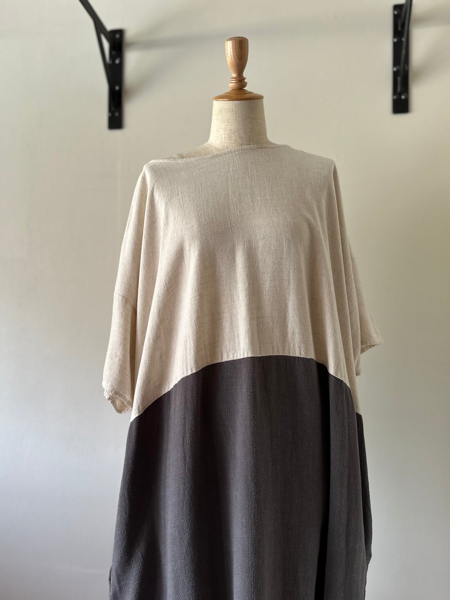 bicolor tunic dress