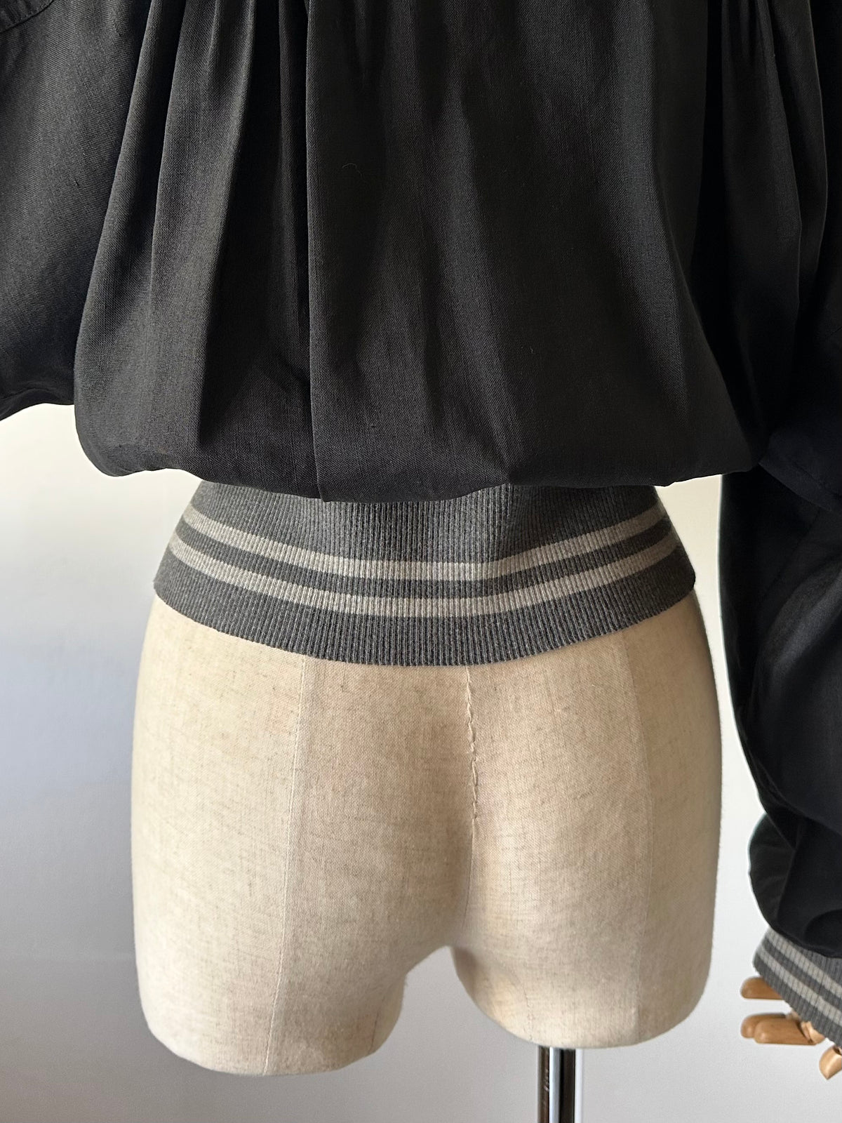 cropped rib jacket