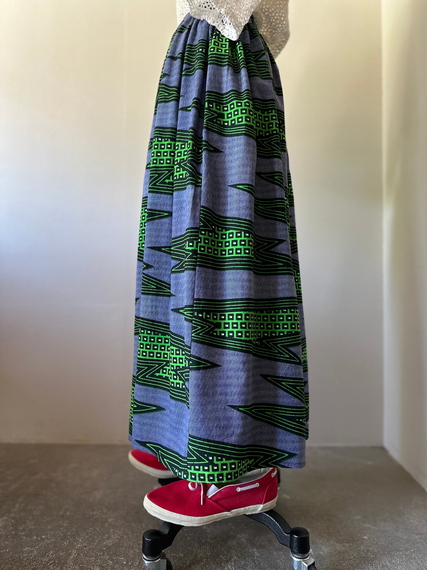 African print skirt