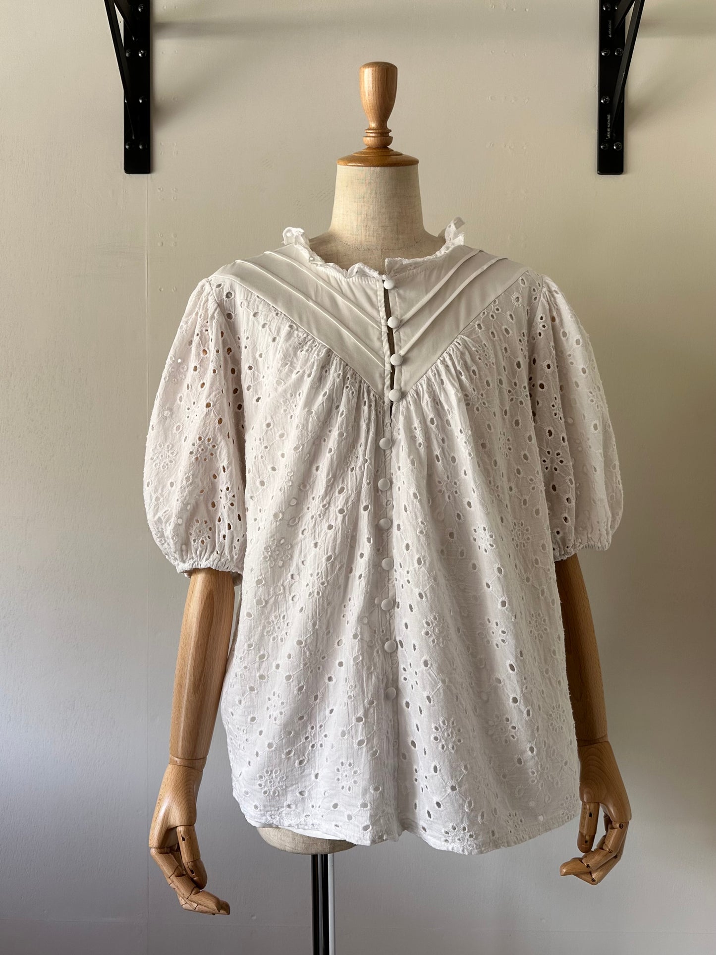 eyelet lace blouse