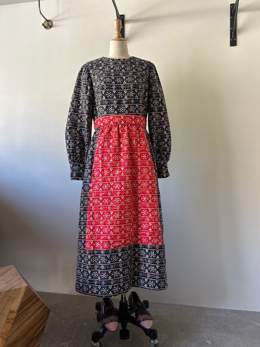 60s rhinestone layered design dress