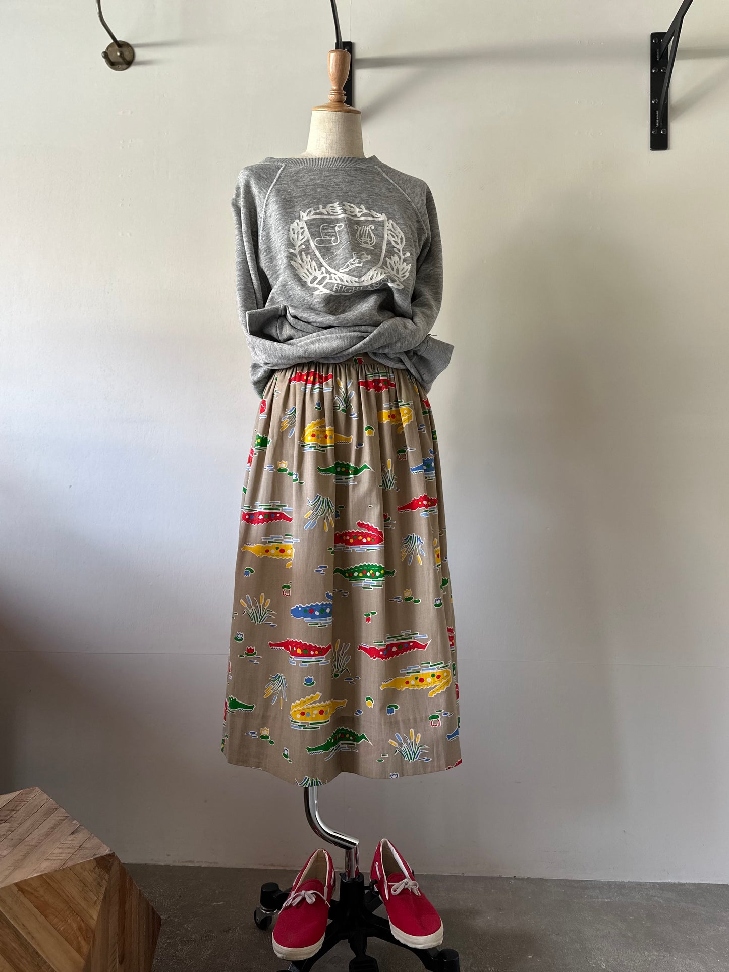 crocodile pattern skirt