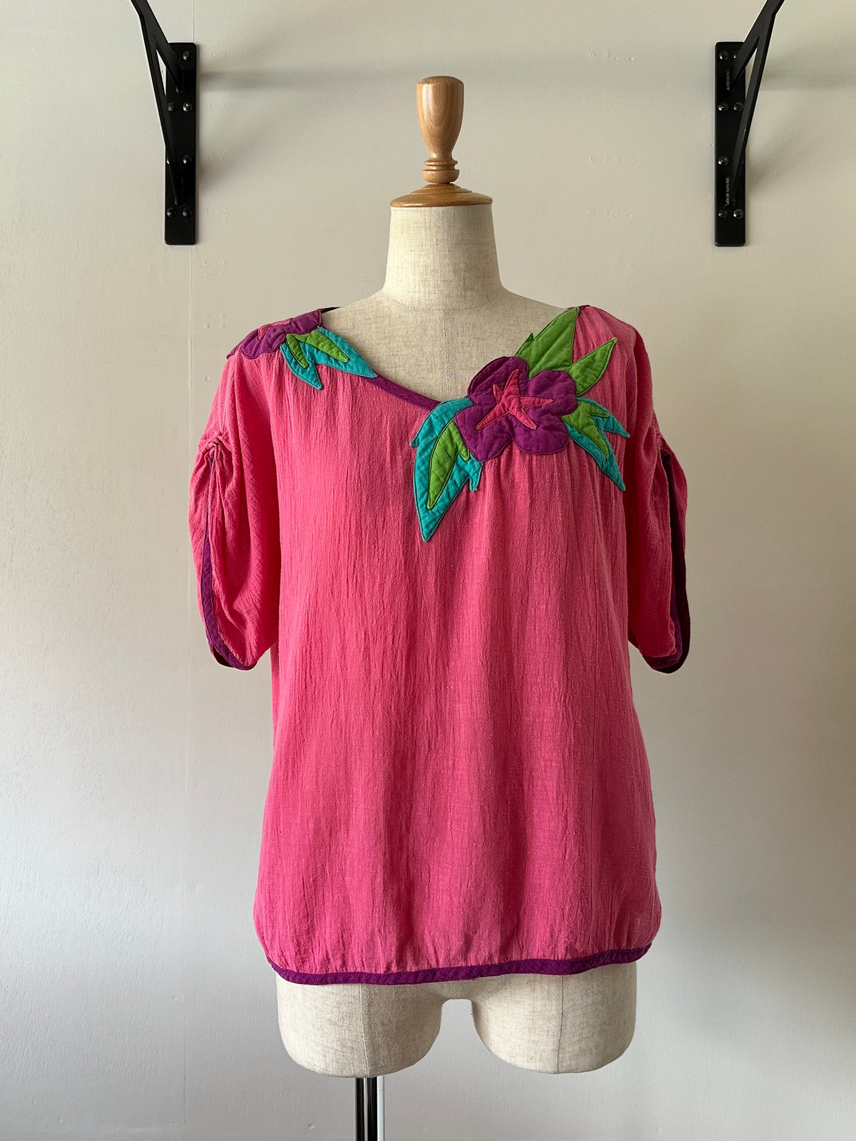 flower appliqué two-piece(set)