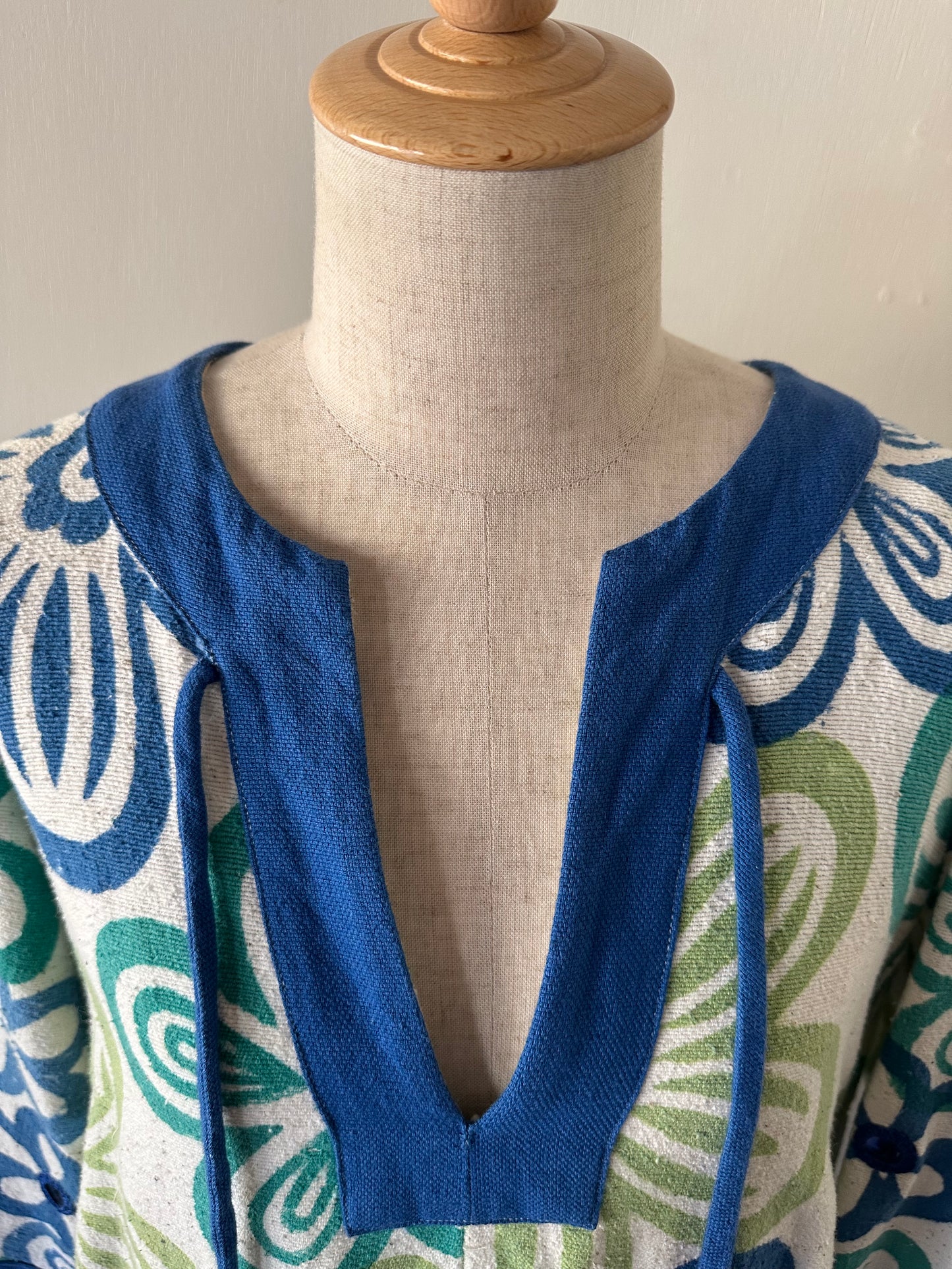 vintage floral mirror work dress