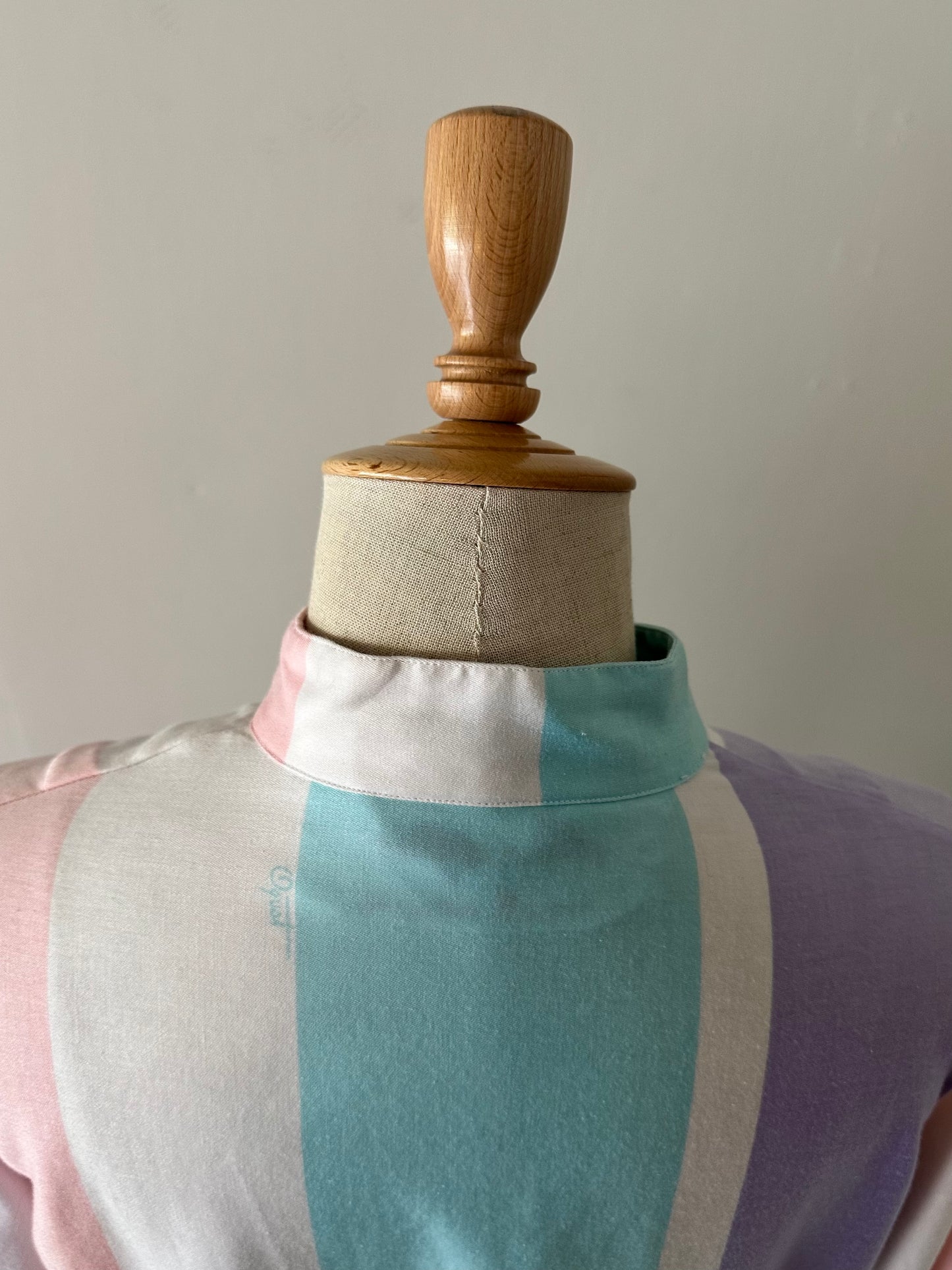 multi stripe shirt dress