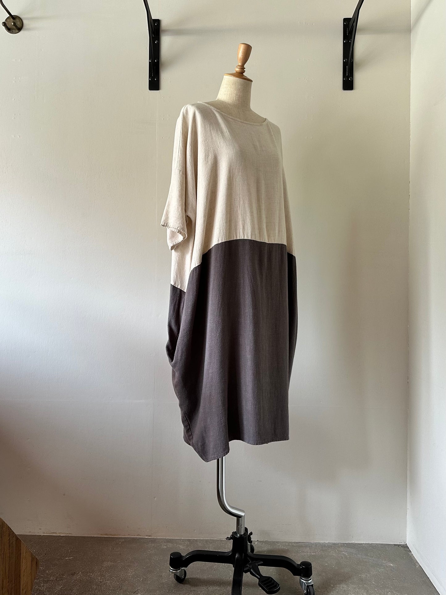 bicolor tunic dress