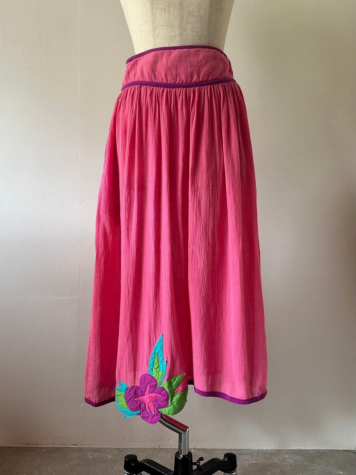 flower appliqué two-piece(set)