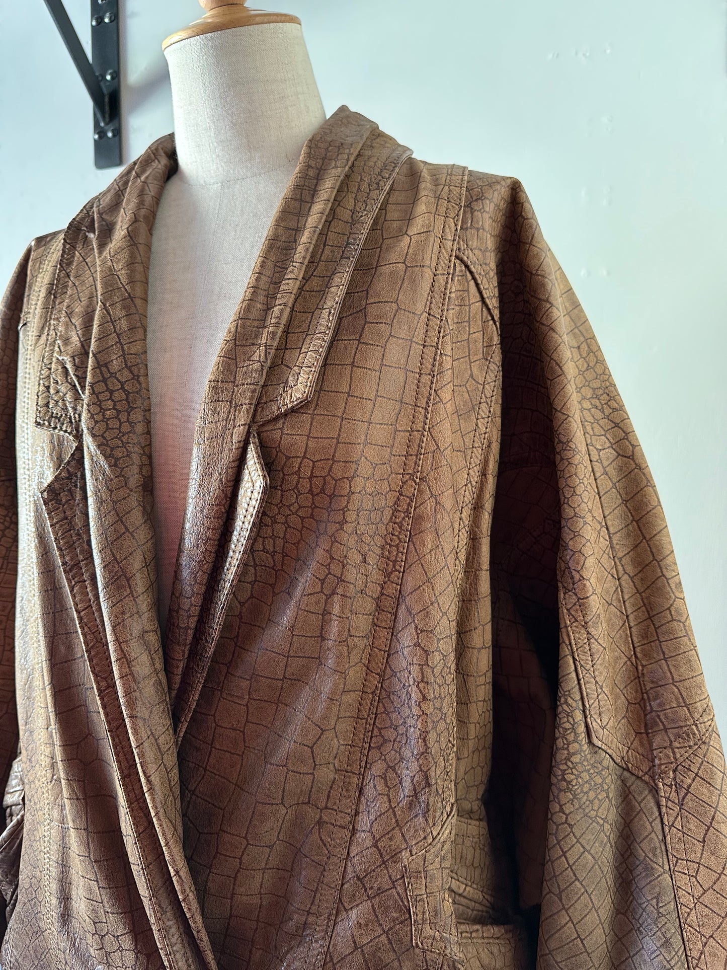 dolman sleeve leather jacket