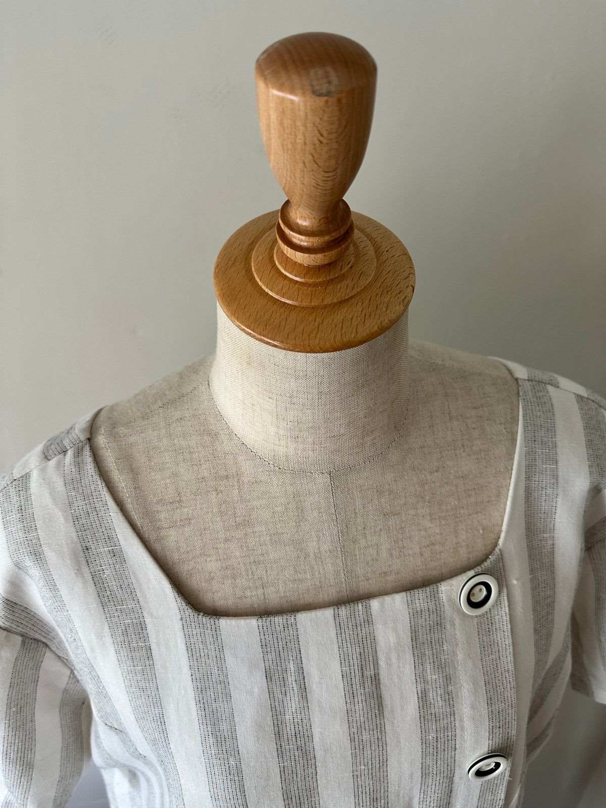 stripe switching dress