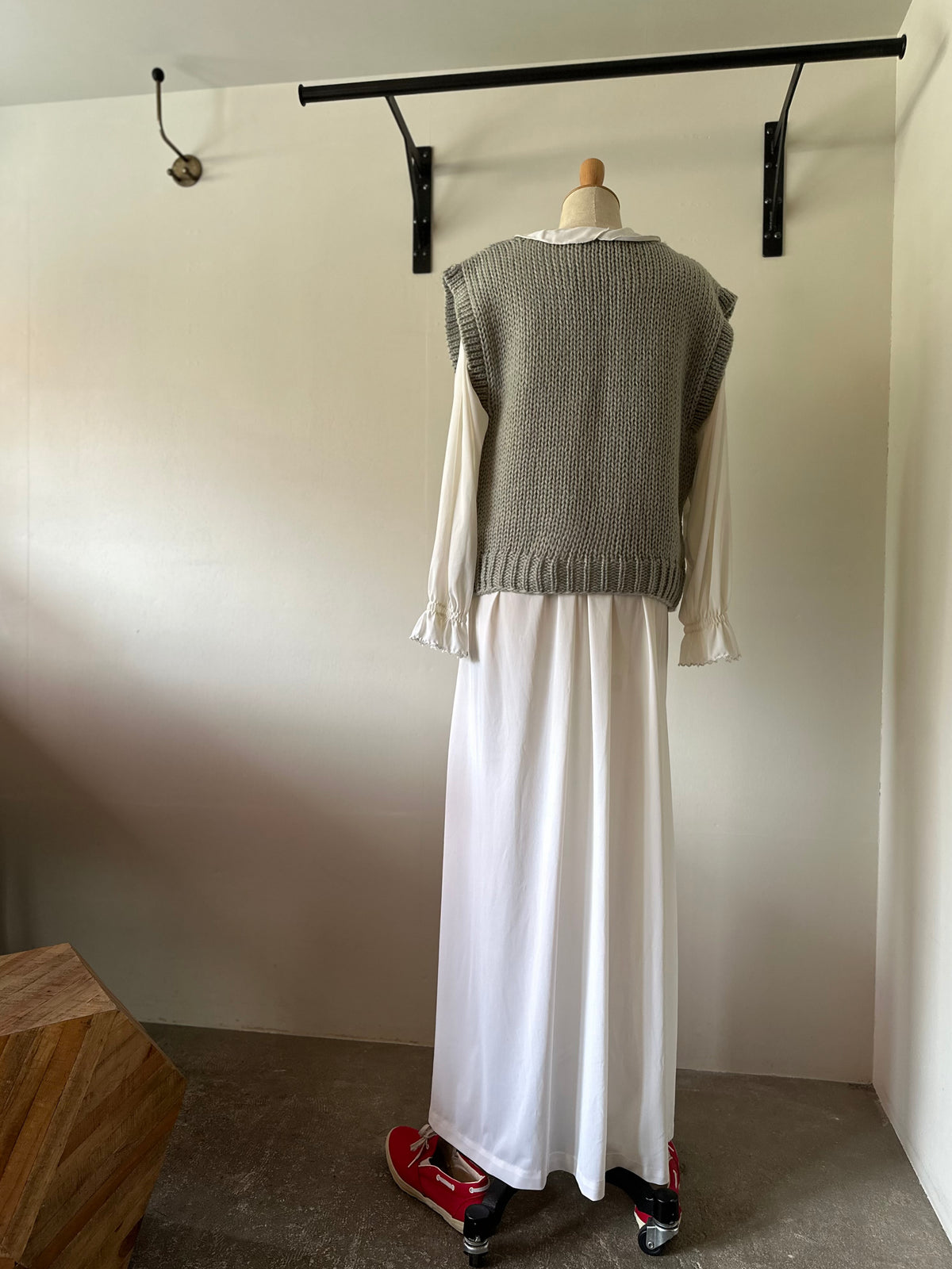 lacy knit vest