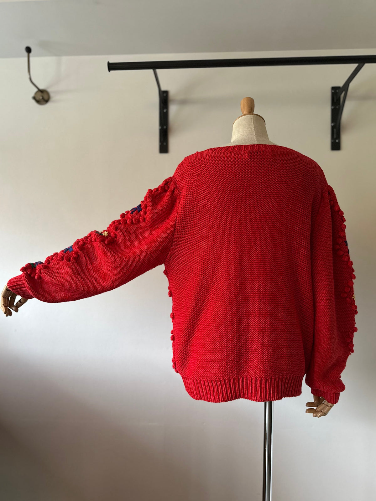 ribbon×flower knit sweater