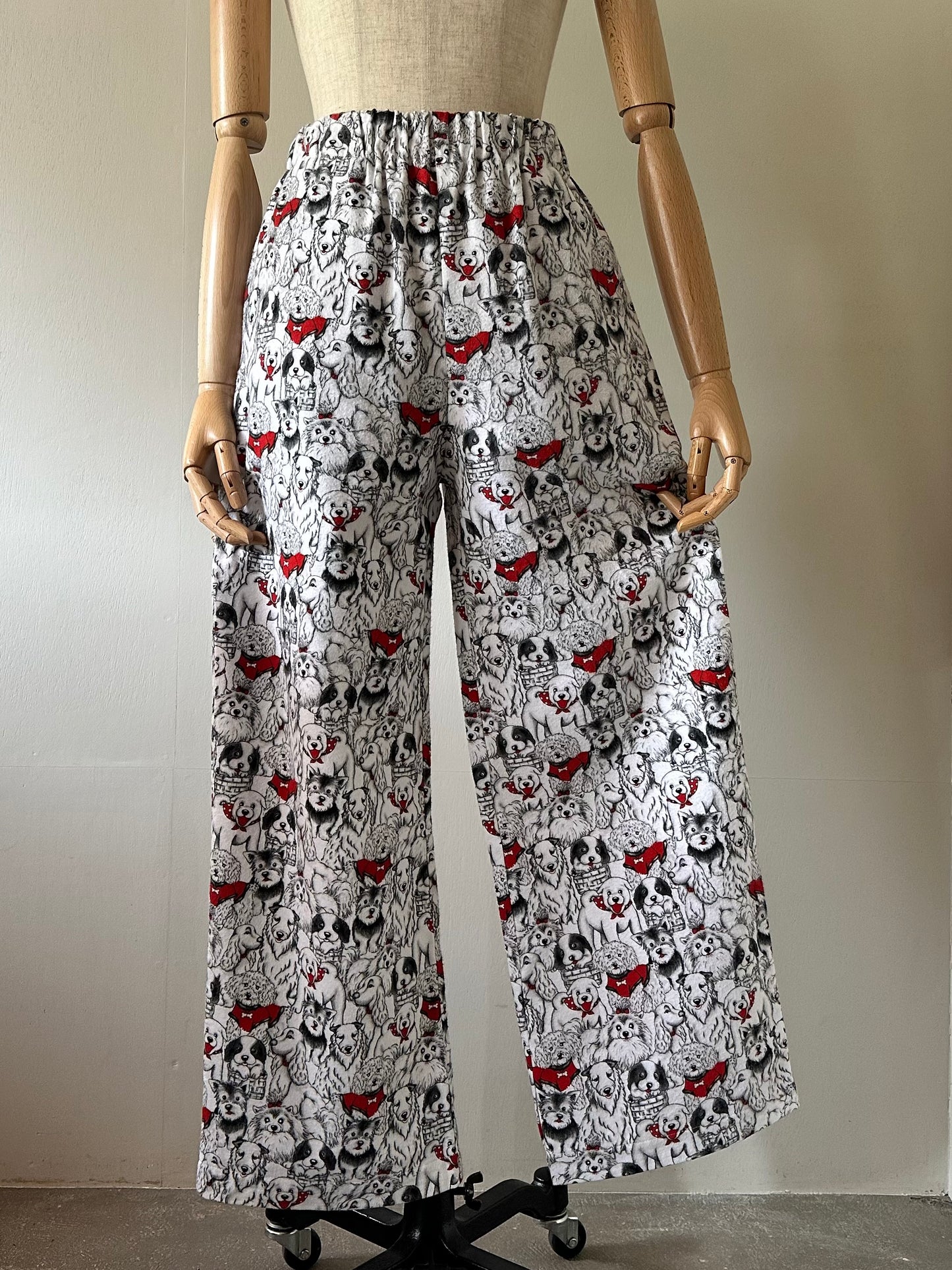 dog pattern pants