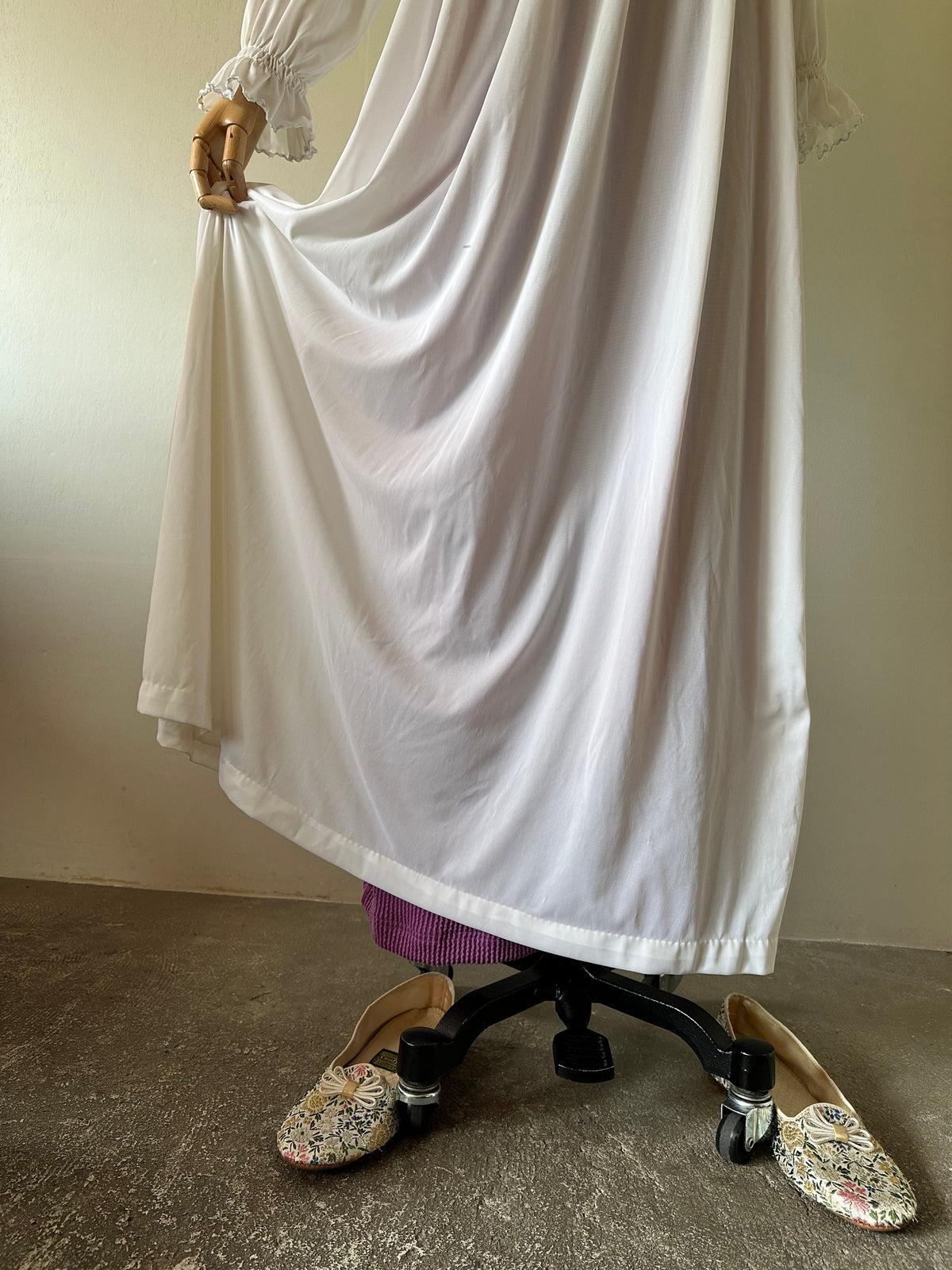 embroidery collar night dress