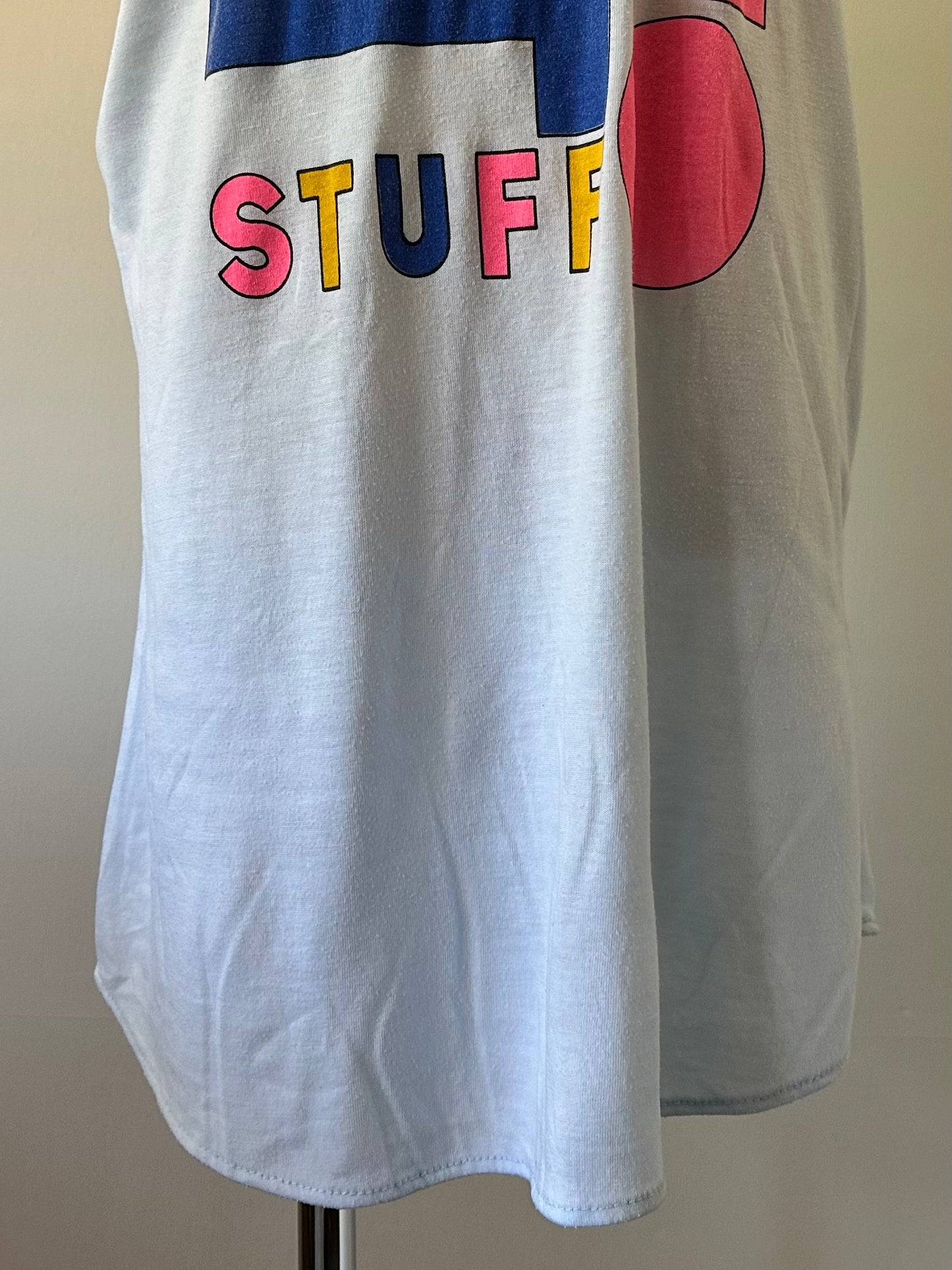 sleeveless print T-shirt