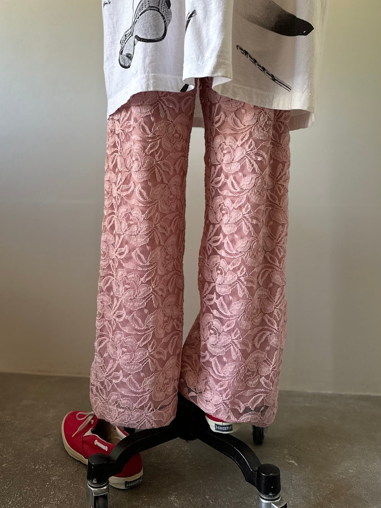 flower lace pants