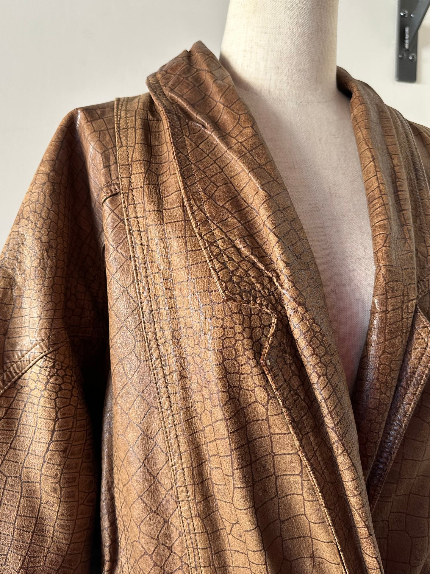 dolman sleeve leather jacket
