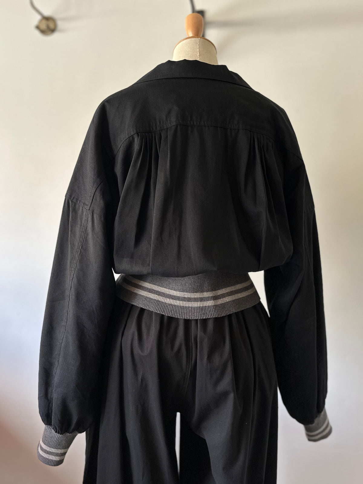 cropped rib jacket