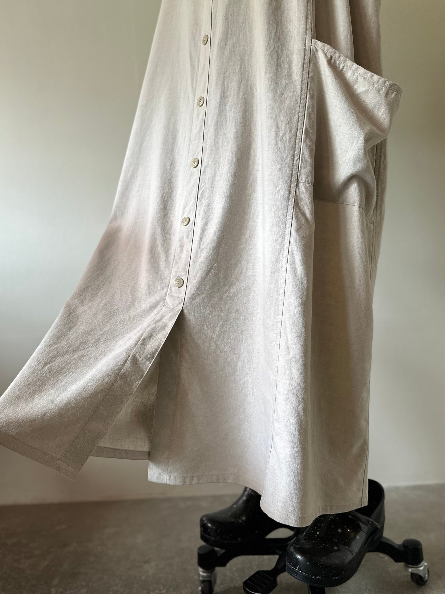 cotton linen sleeveless dress