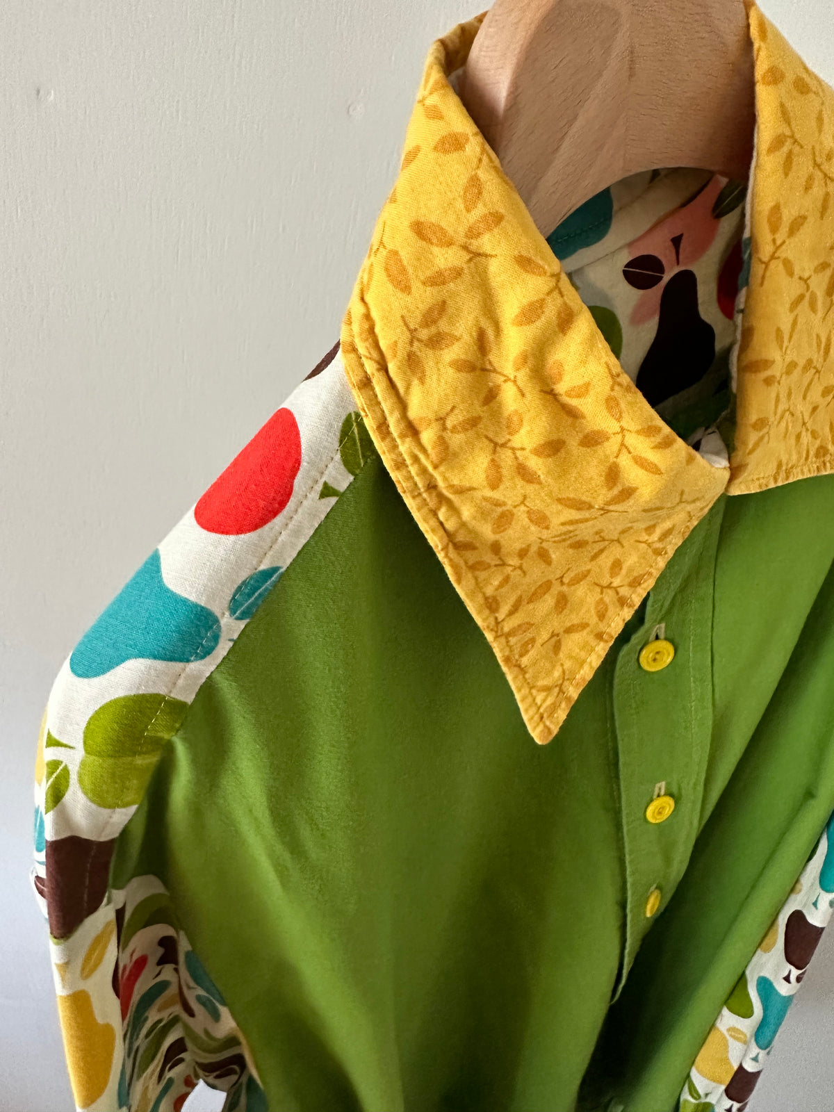 fruit leaves pattern shirt