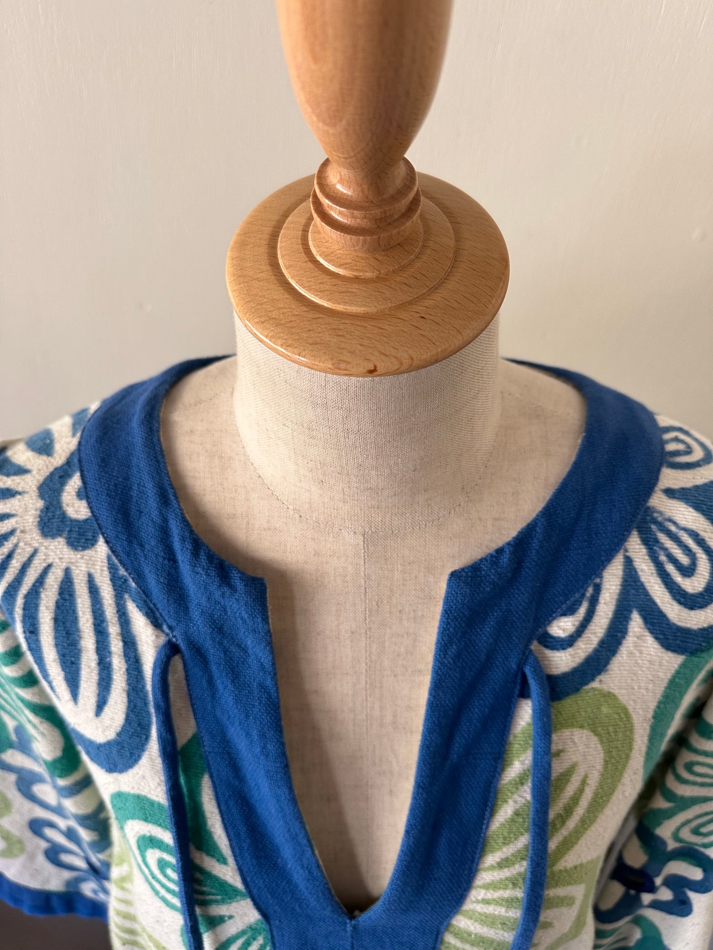 vintage floral mirror work dress