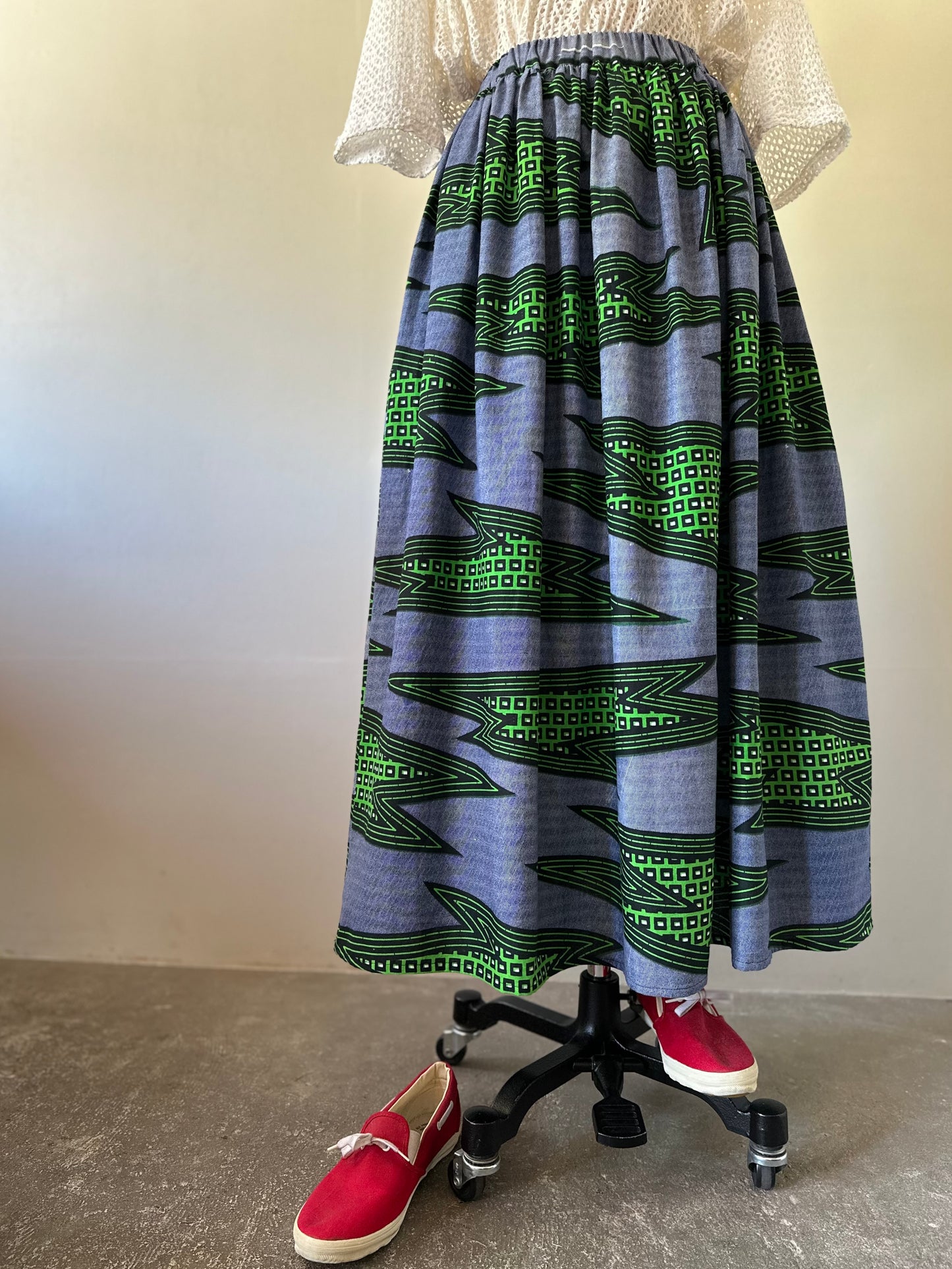 African print skirt