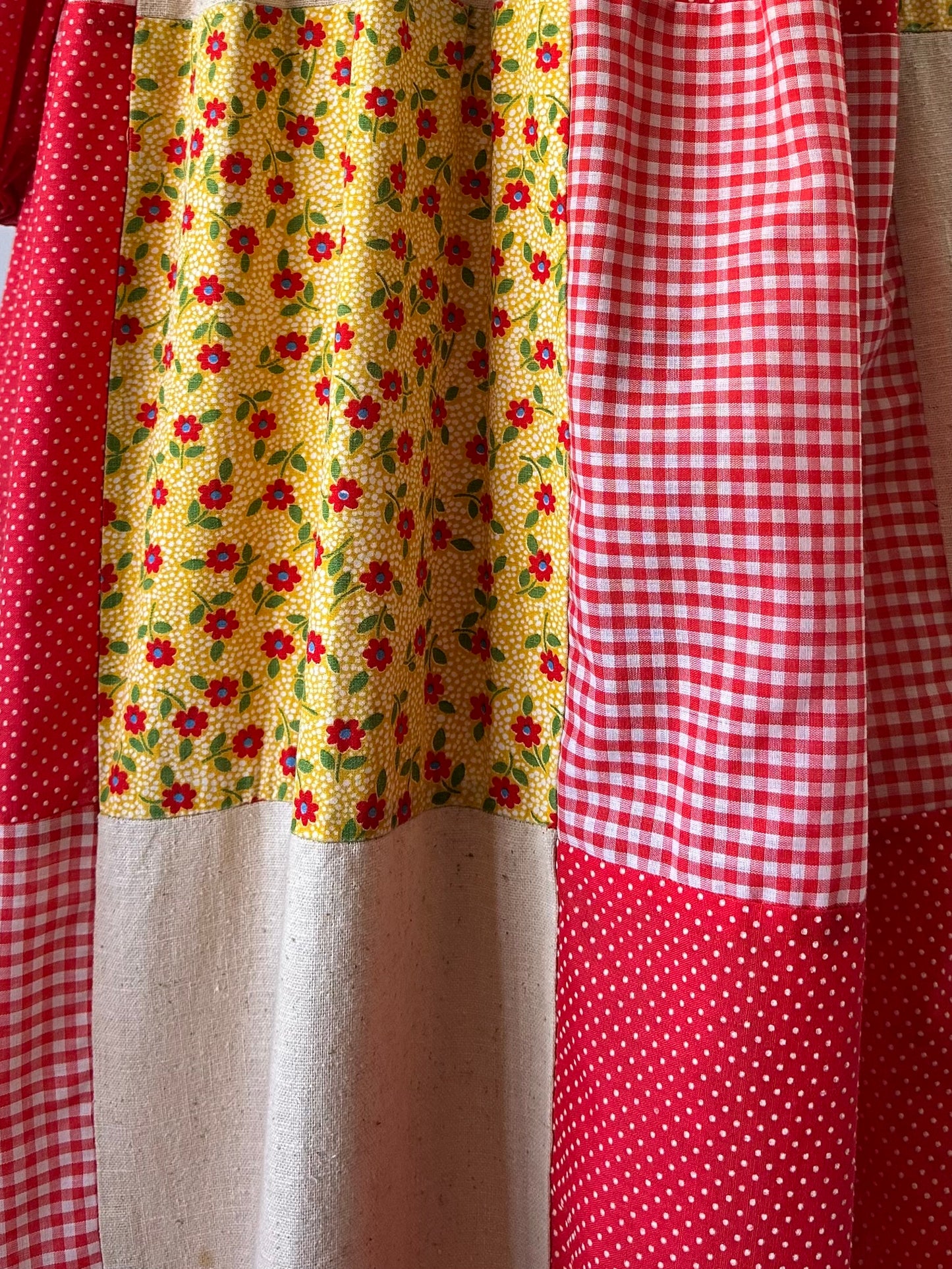 patchwork maxi dress