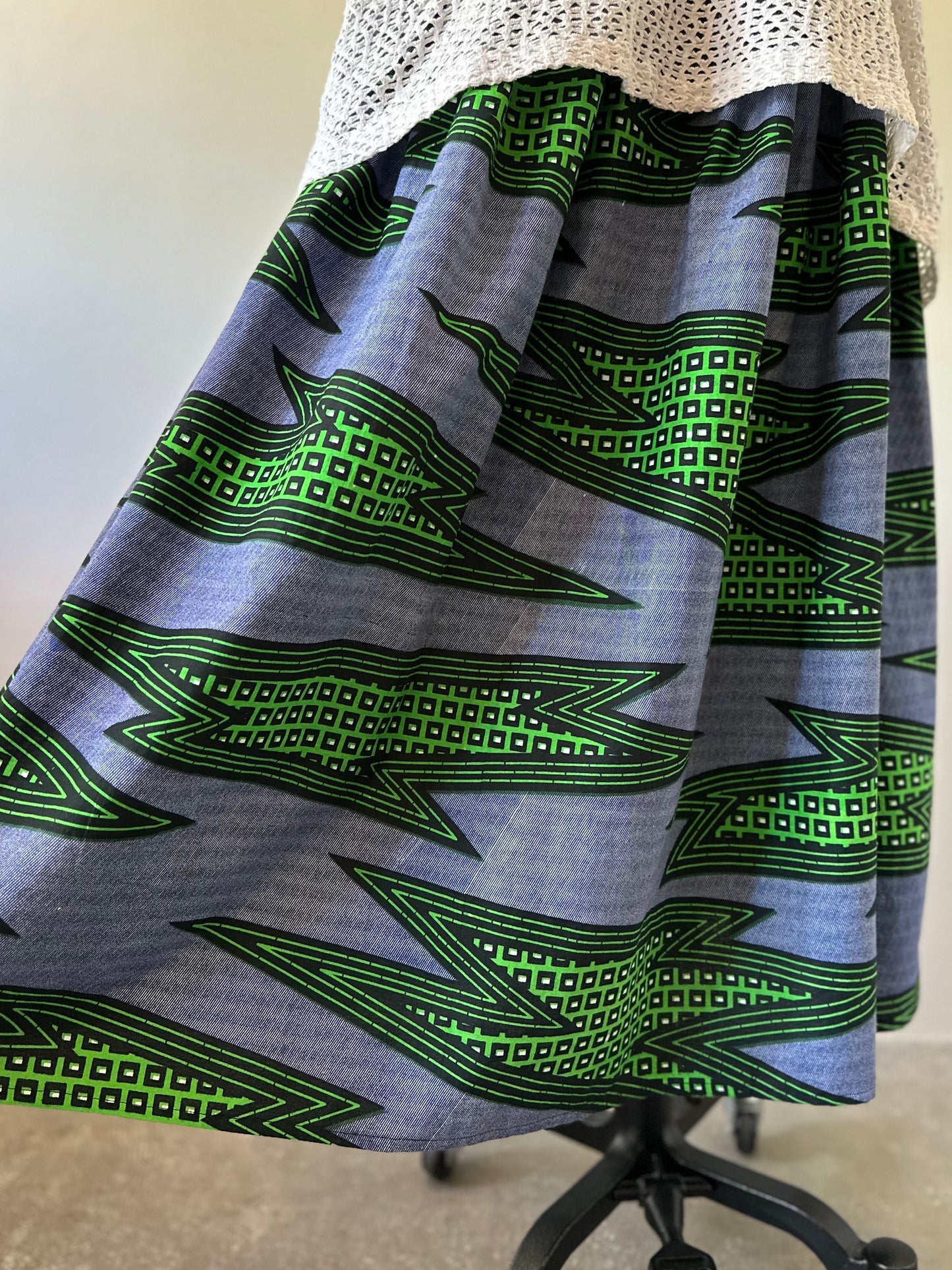 African print skirt