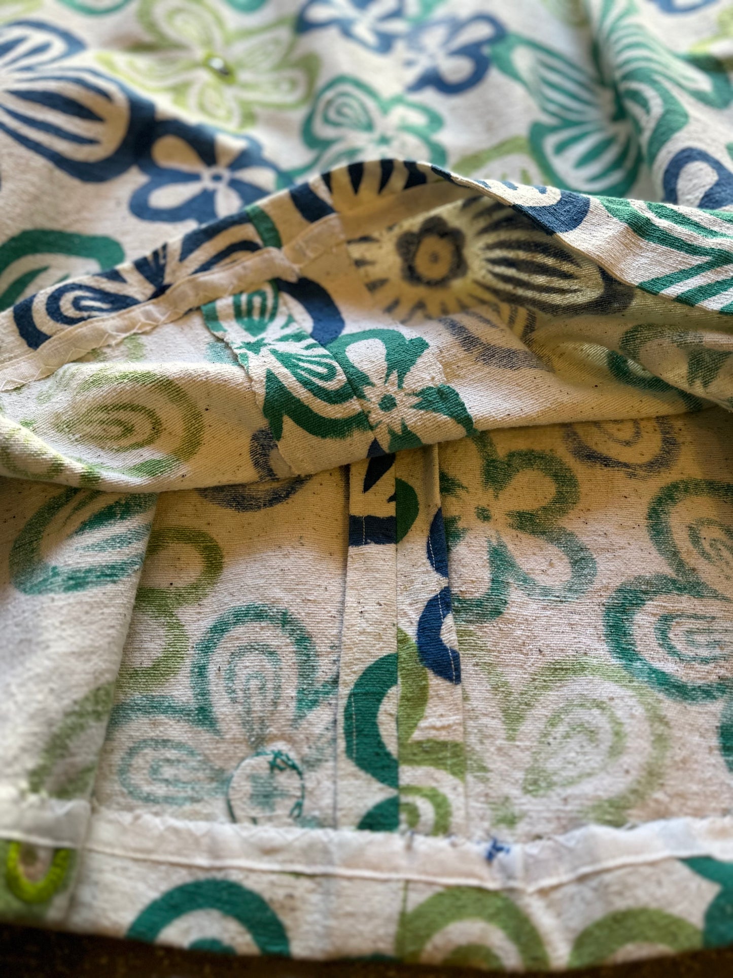 vintage floral mirror work dress