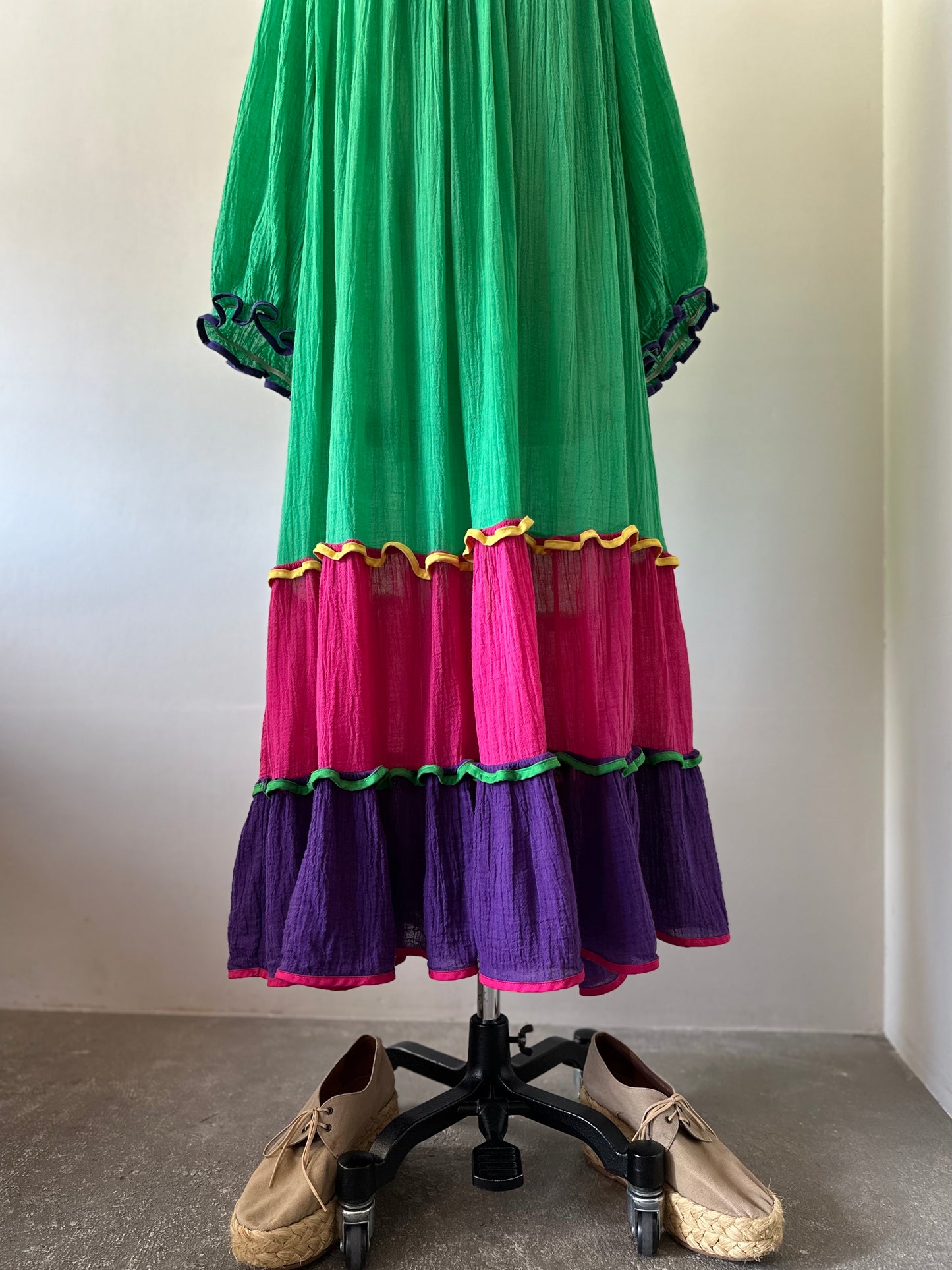 cotton tiered dress
