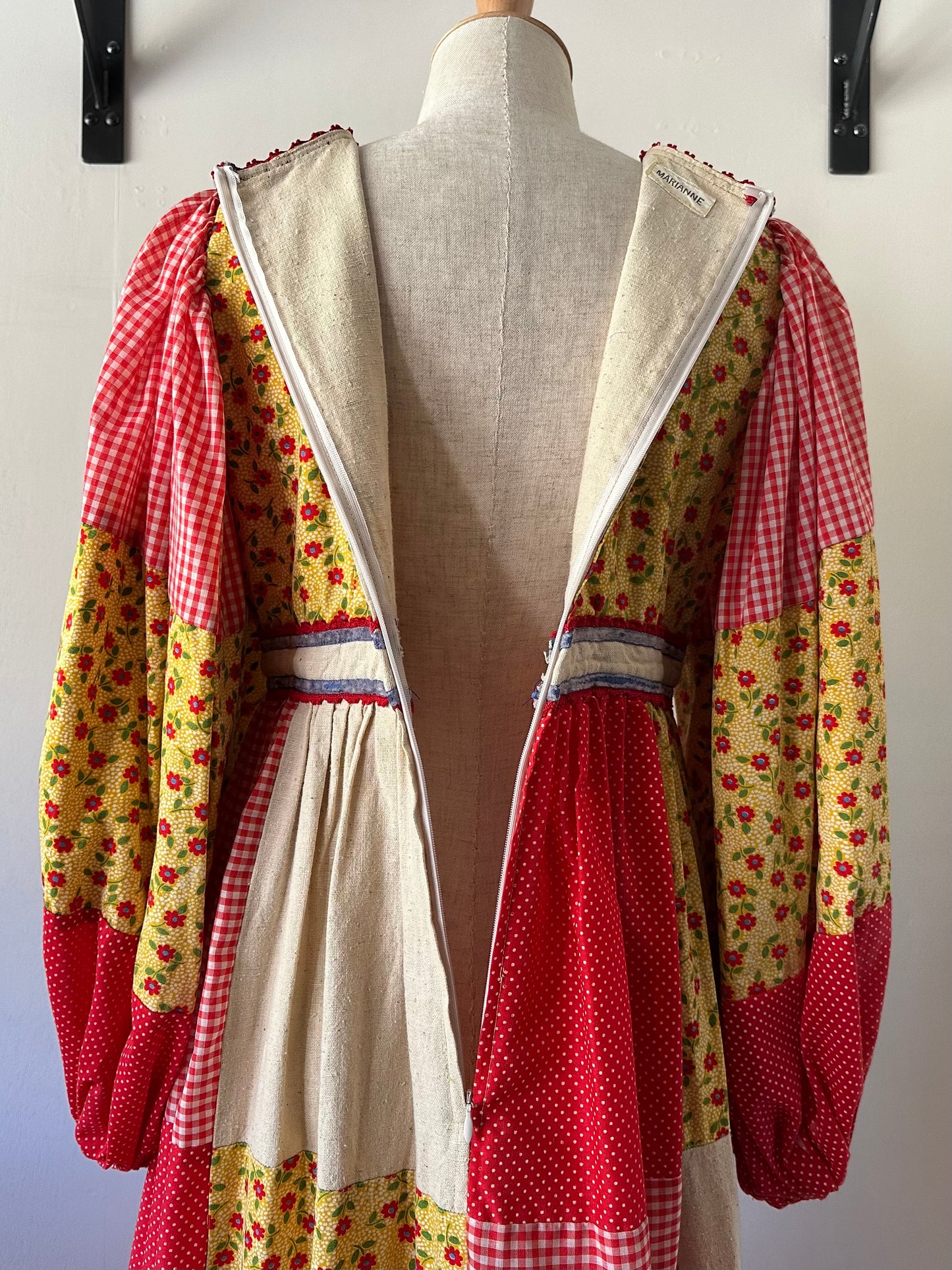 patchwork maxi dress