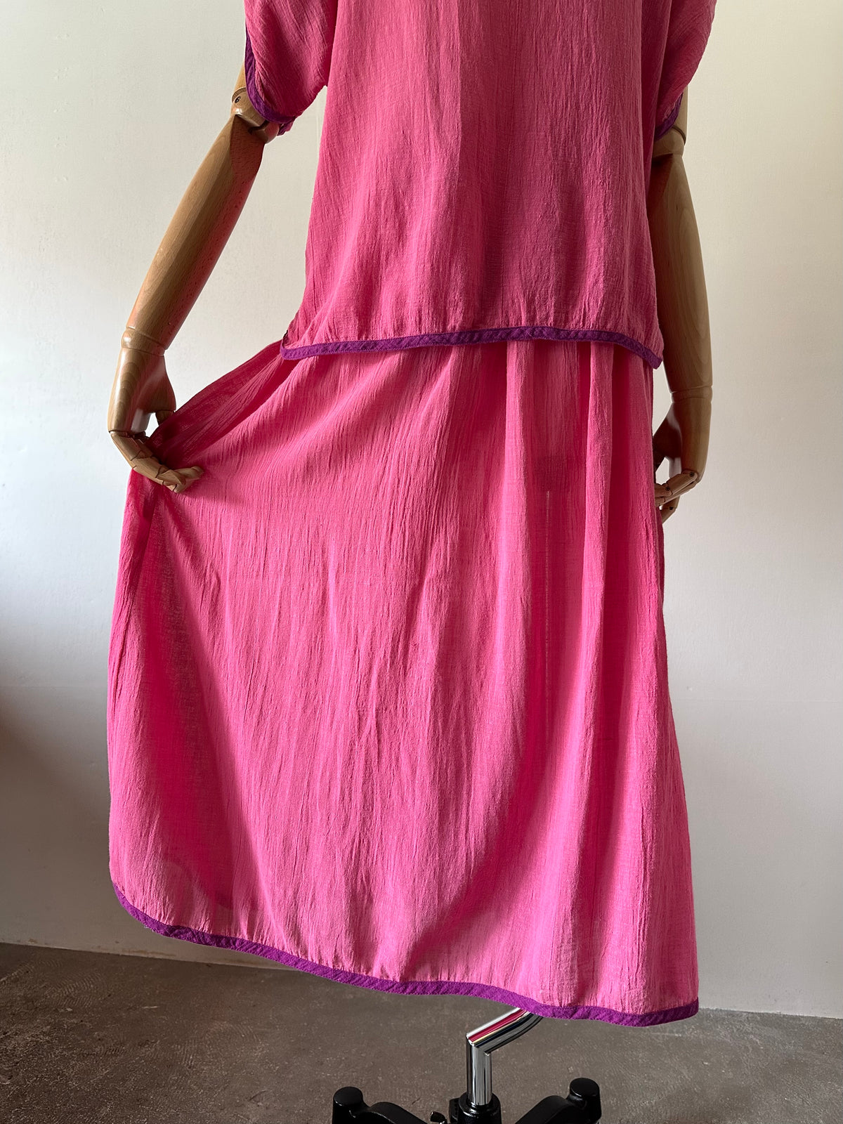 flower appliqué two-piece(set)