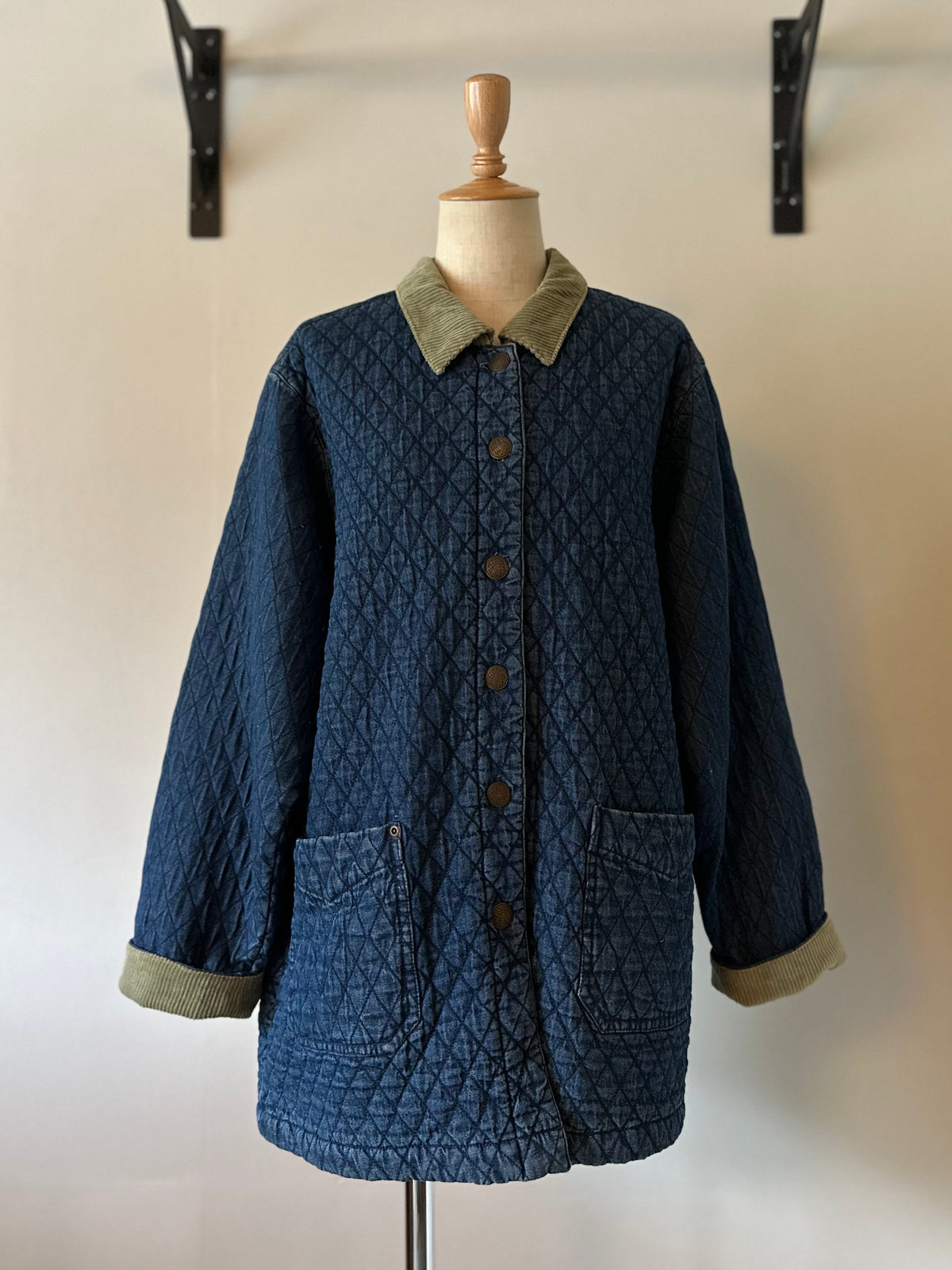 denim quilting jacket