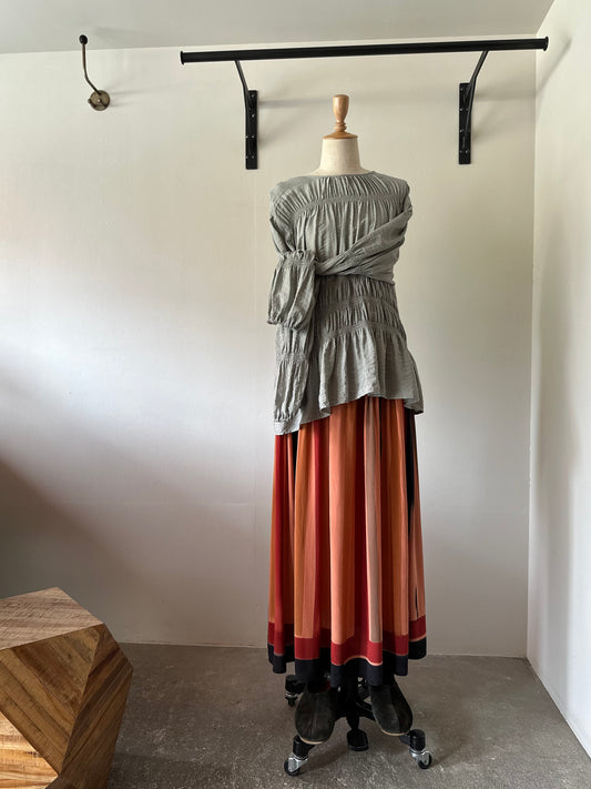 mulch stripe silk skirt