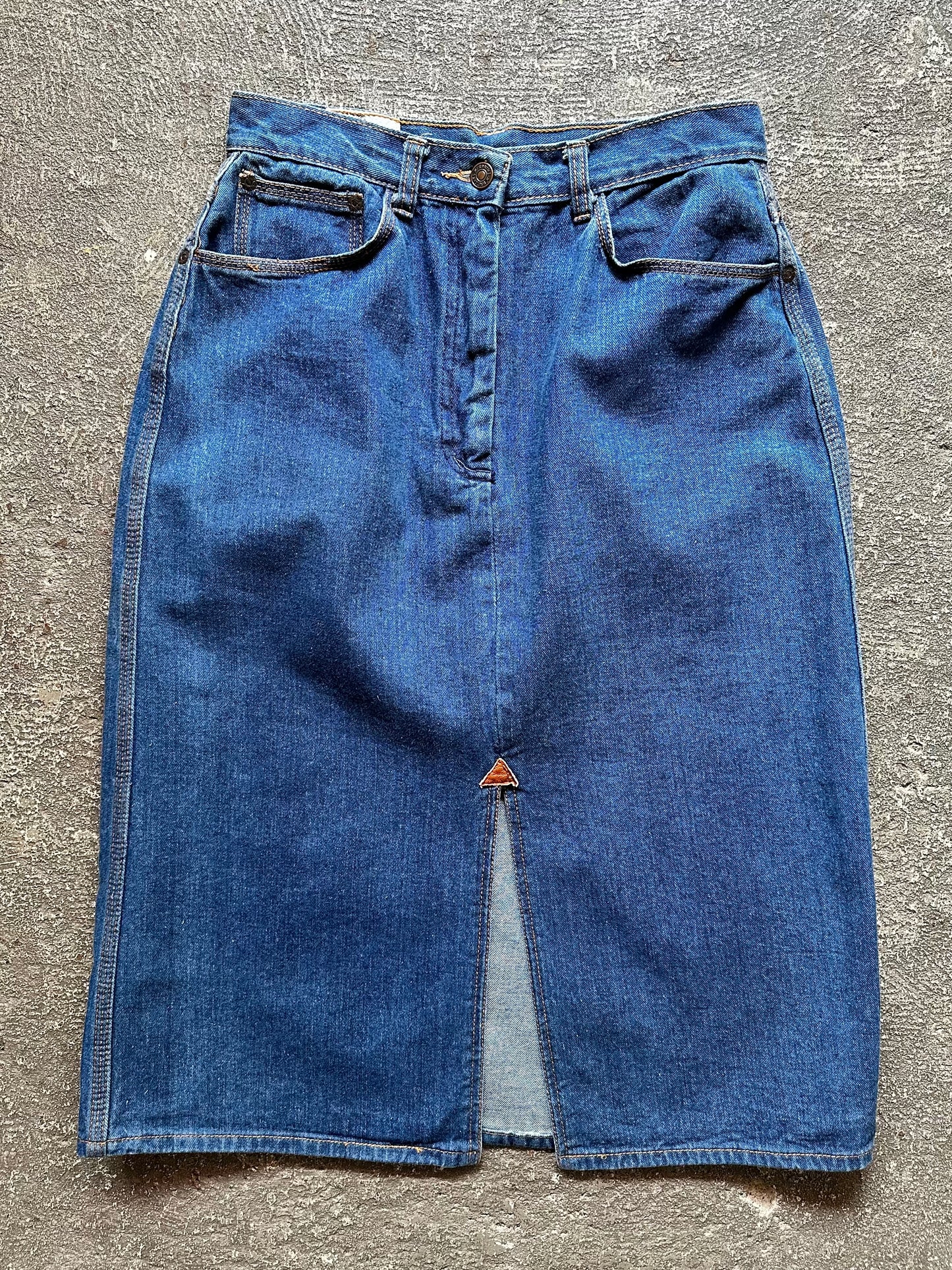 denim slit skirt