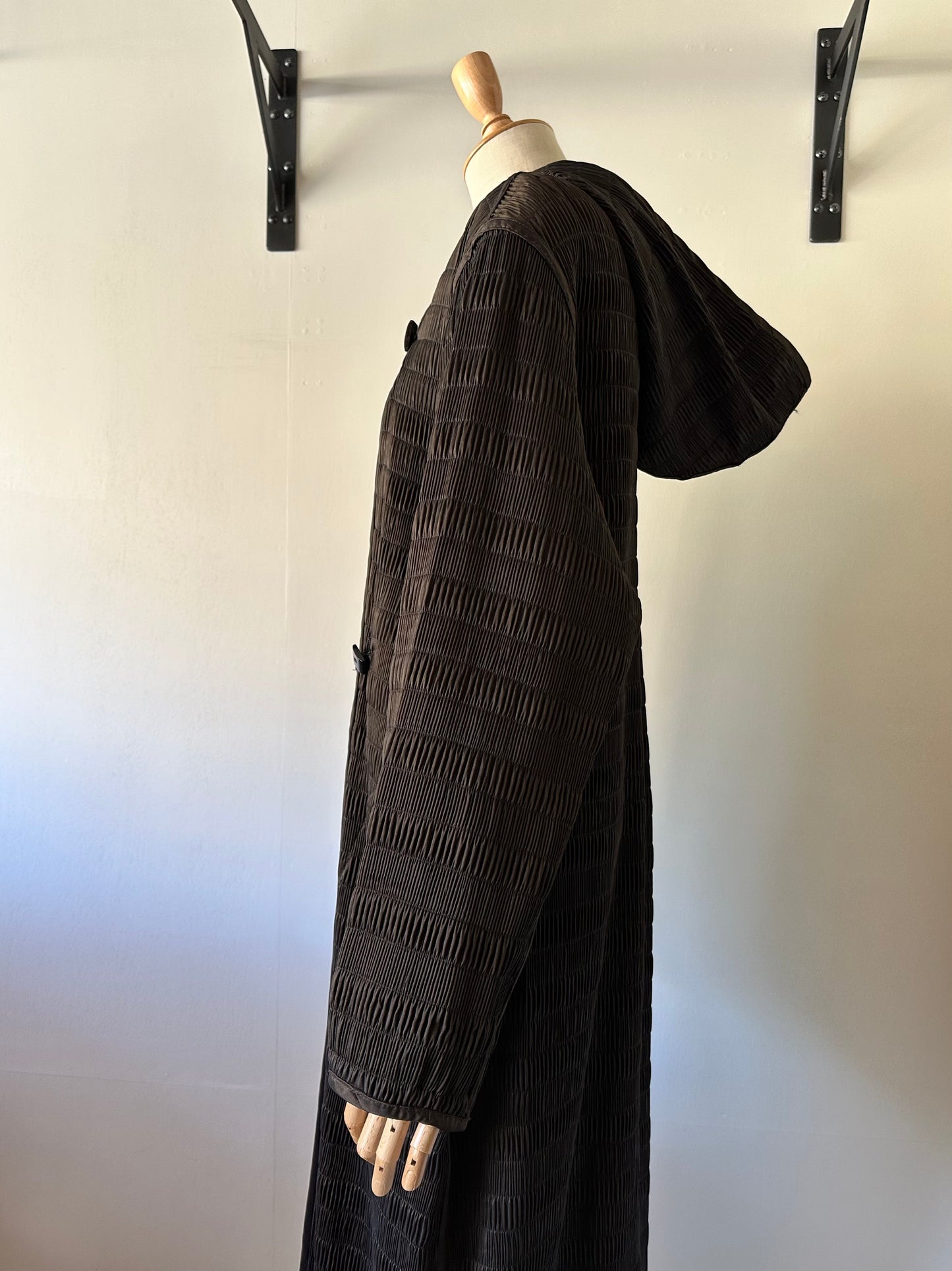 reversible pleats coat