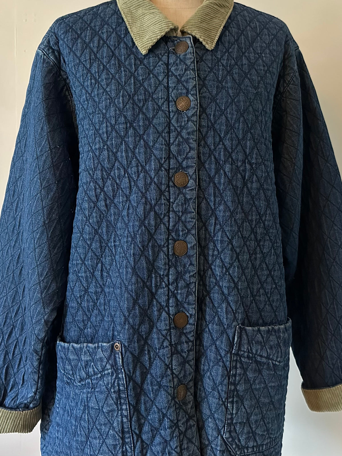 denim quilting jacket