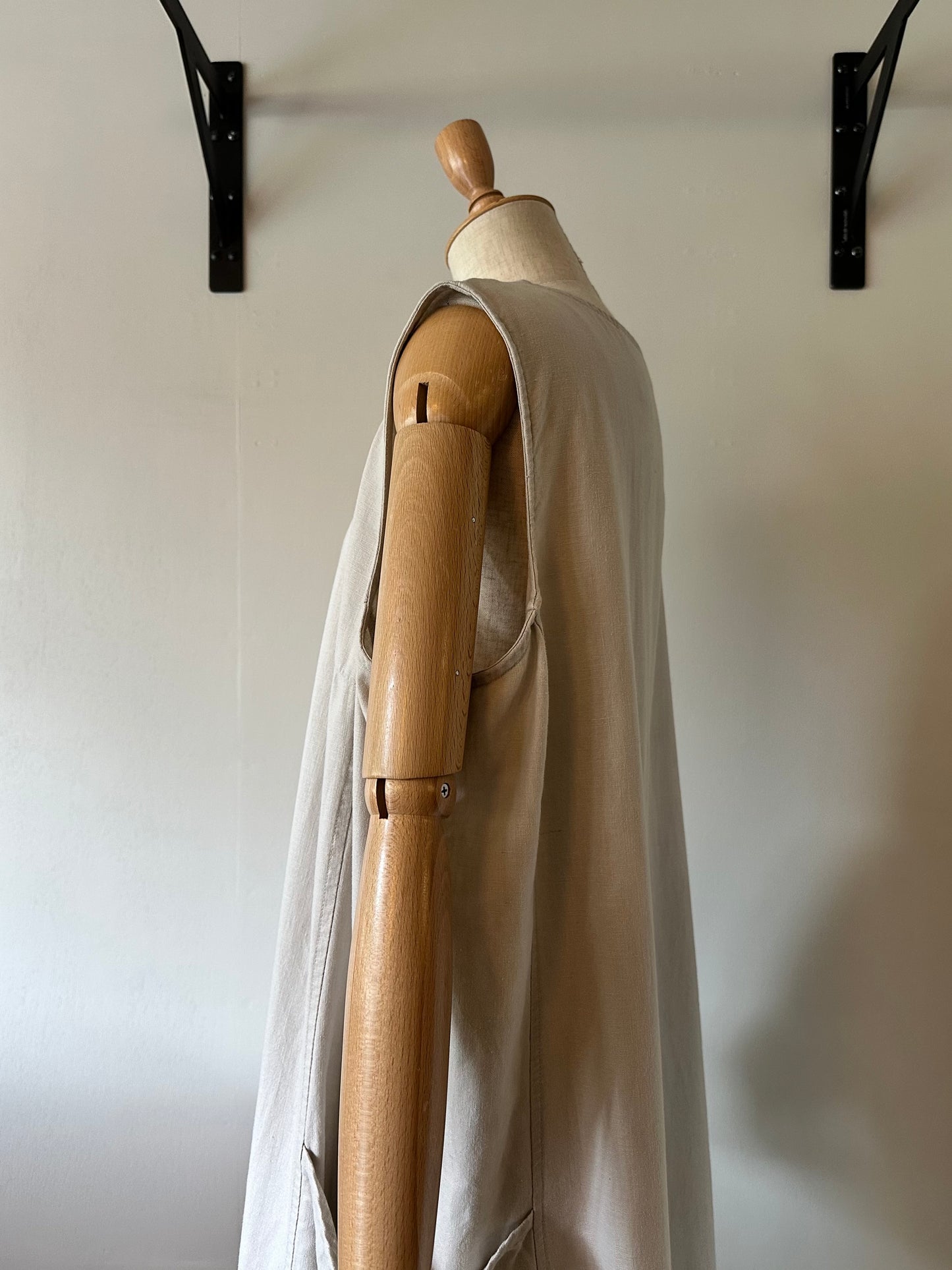 cotton linen sleeveless dress