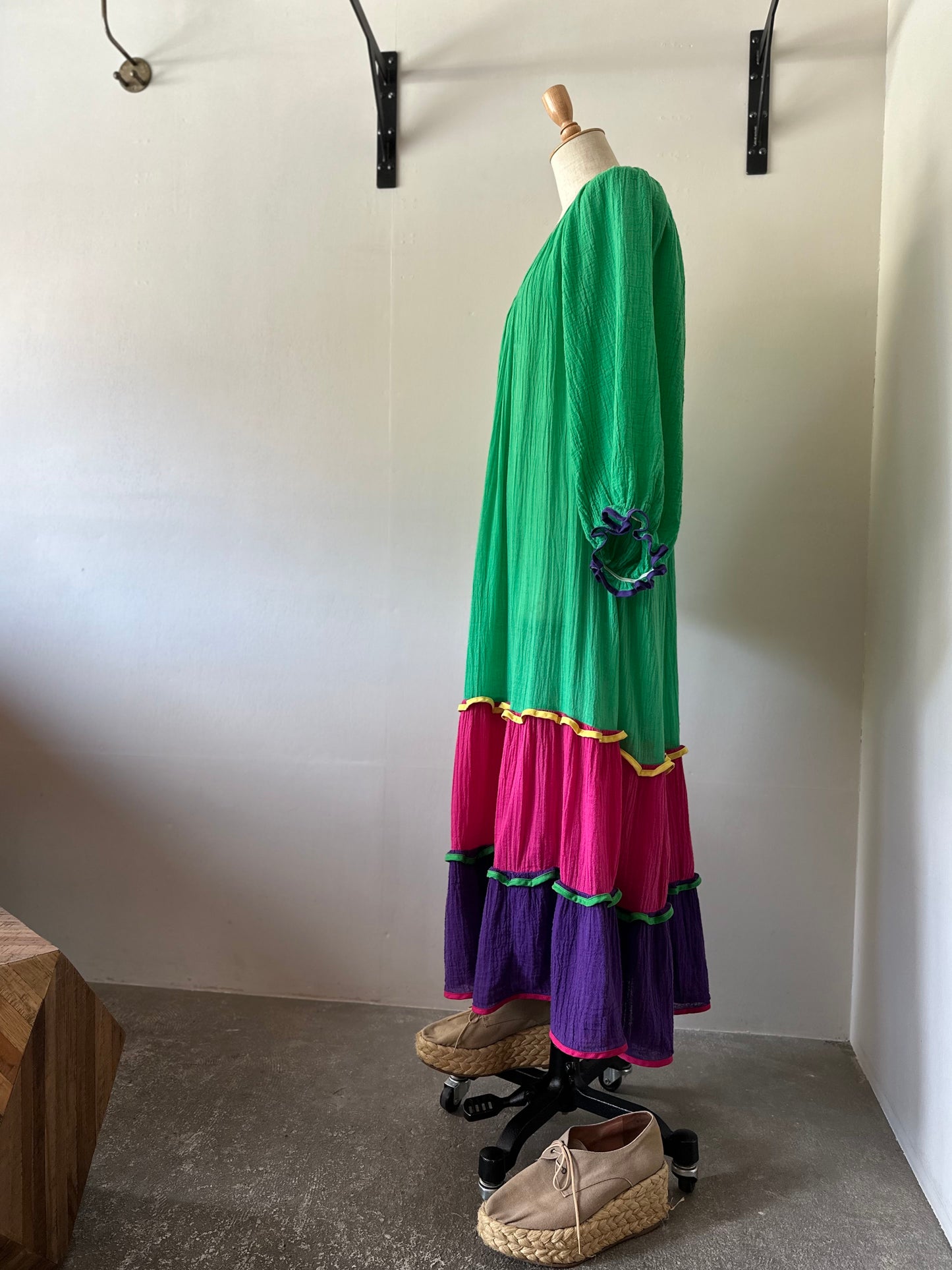 cotton tiered dress