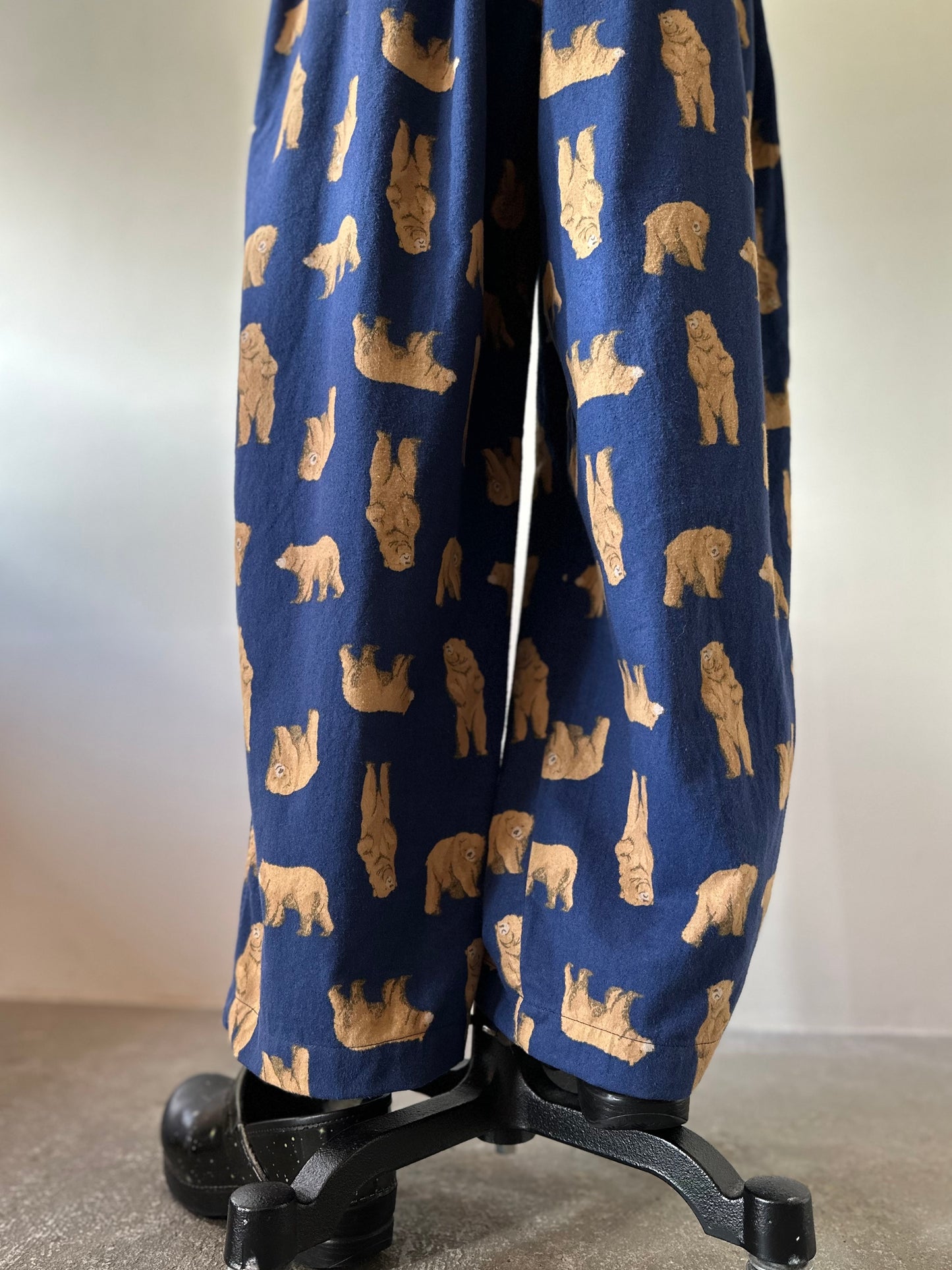 bear pattern pants