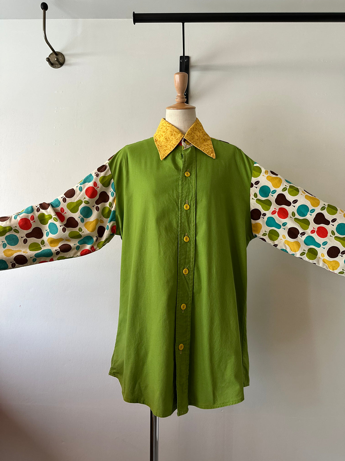fruit leaves pattern shirt